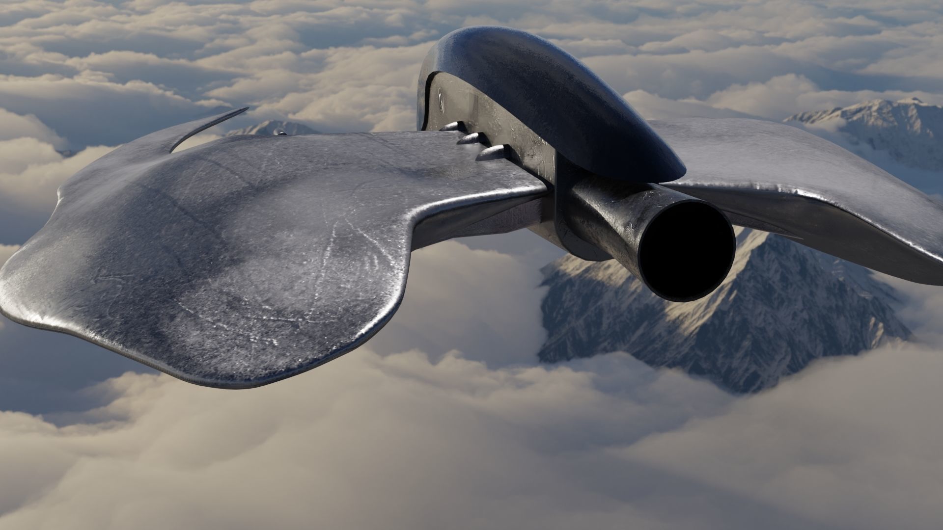 3 Spaceship 3D models Low poly 3D Model Collection_3