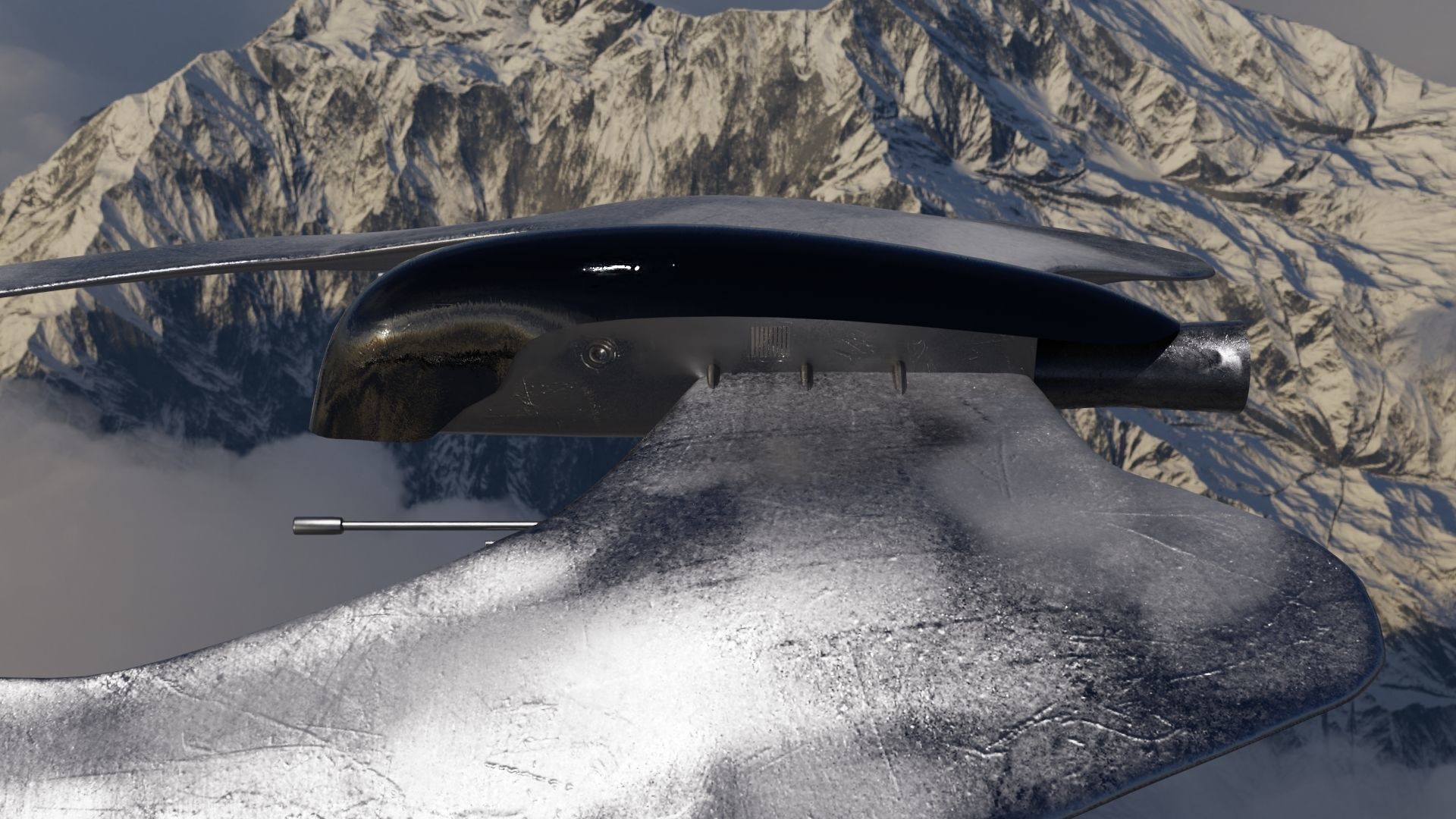 3 Spaceship 3D models Low poly 3D Model Collection_8