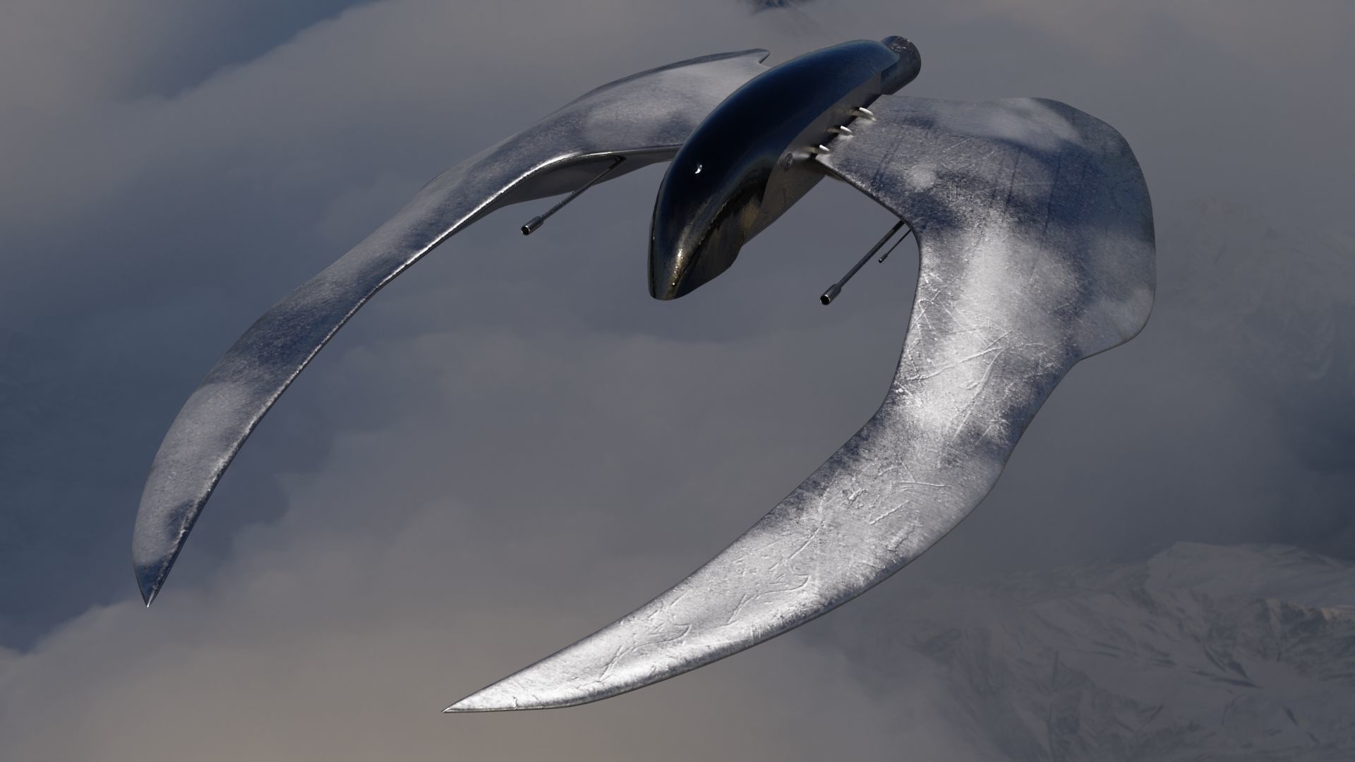 3 Spaceship 3D models Low poly 3D Model Collection_2