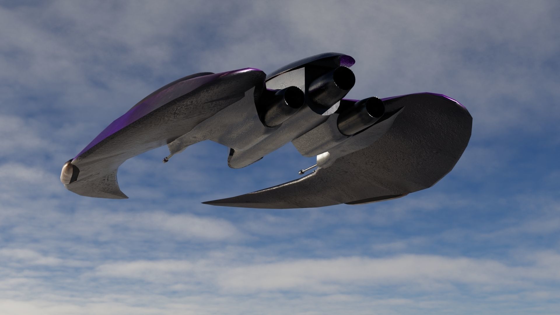 3 Spaceship 3D models Low poly 3D Model Collection_32