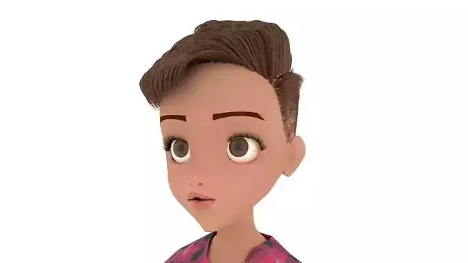 dakota cartoon girl in plaid shorts