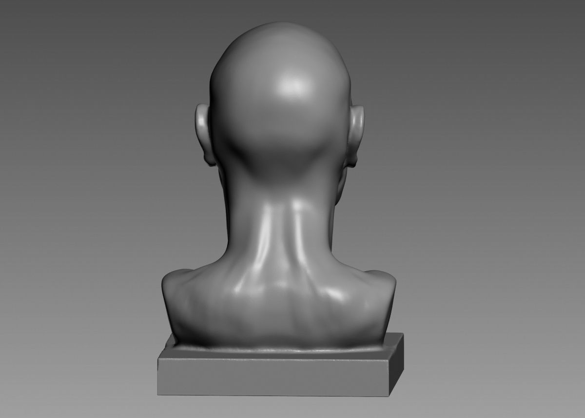 Human head modern sculpture 3d print model 3D print model_26