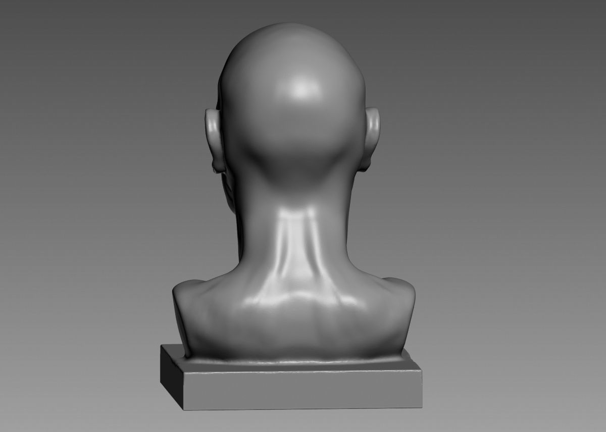 Human head modern sculpture 3d print model 3D print model_27