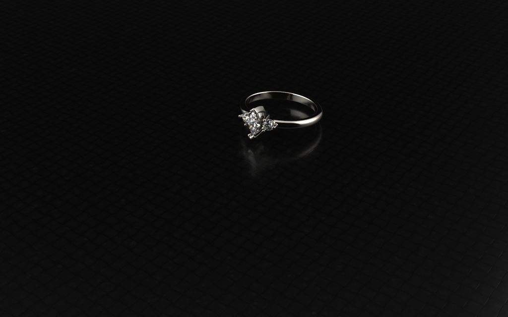 Engagement diamond ring Marquise ready for print 3D print model_2