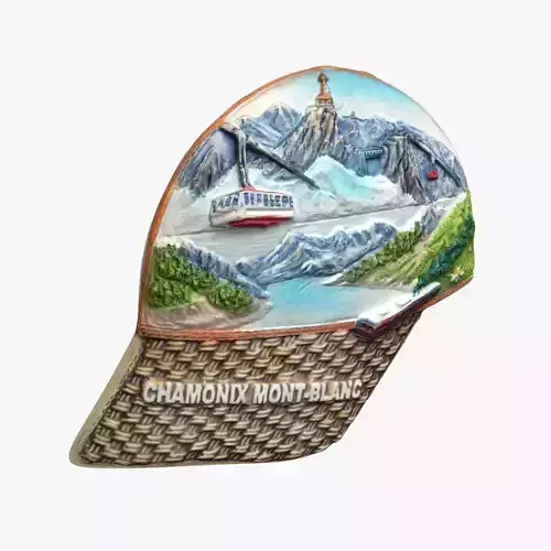 Chamonix Mont-Blanc Magnet Souvenir 3D print model
