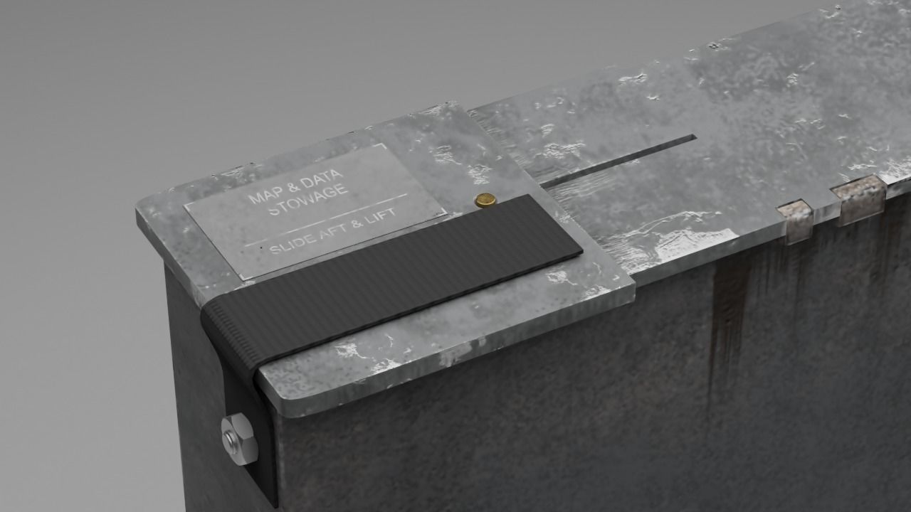F16 MAP and DATA Stowage Panel 3D model_4