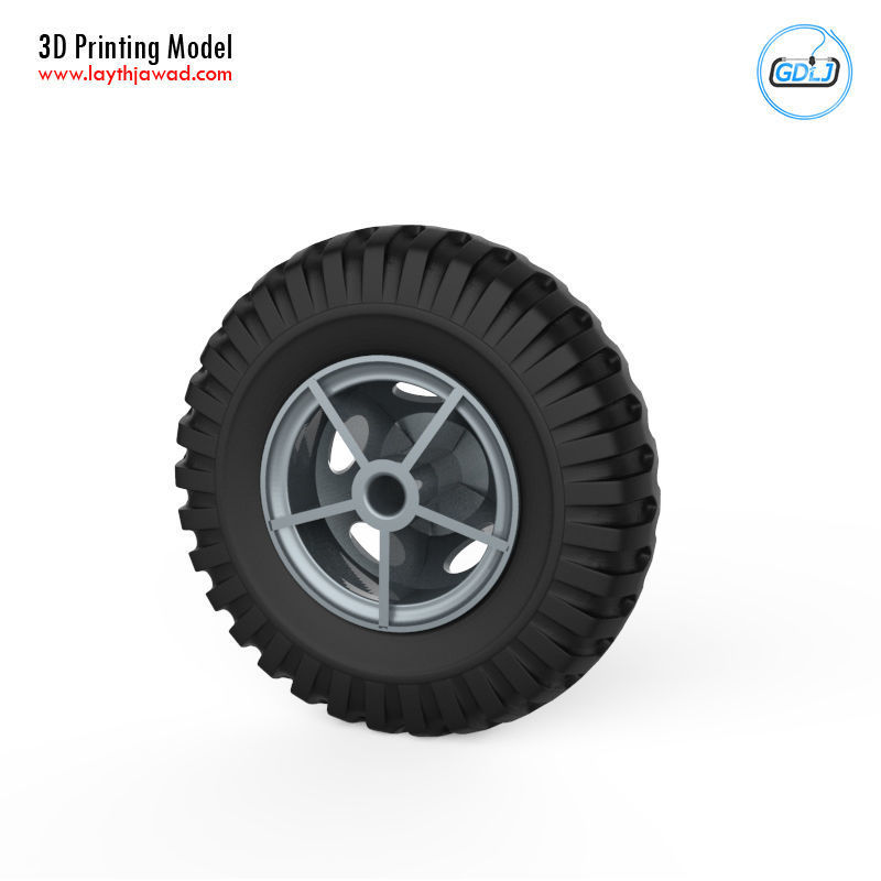 Truck Tire Mold With Wheel 3D print model_4