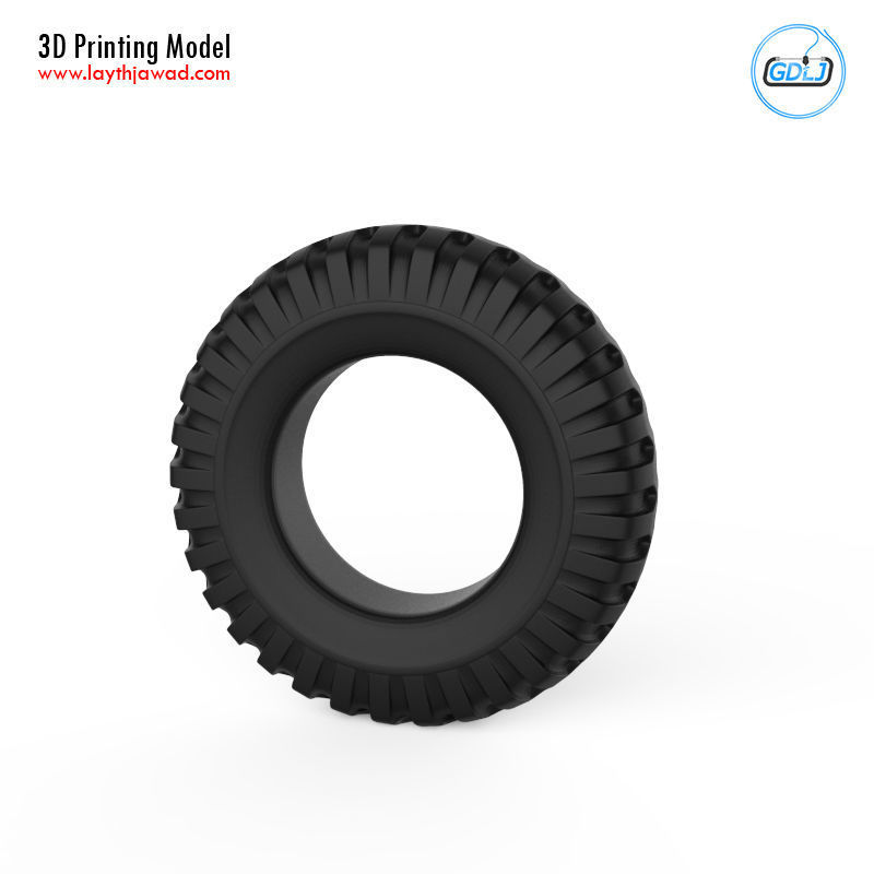 Truck Tire Mold With Wheel 3D print model_5