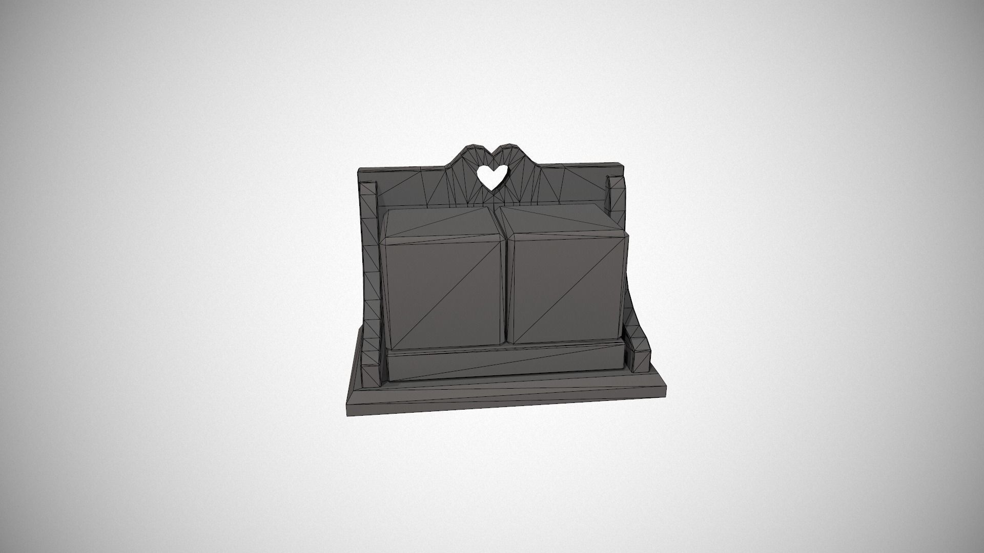 Light Blue Perpetual Wooden Block Calendar Low-poly 3D model_14