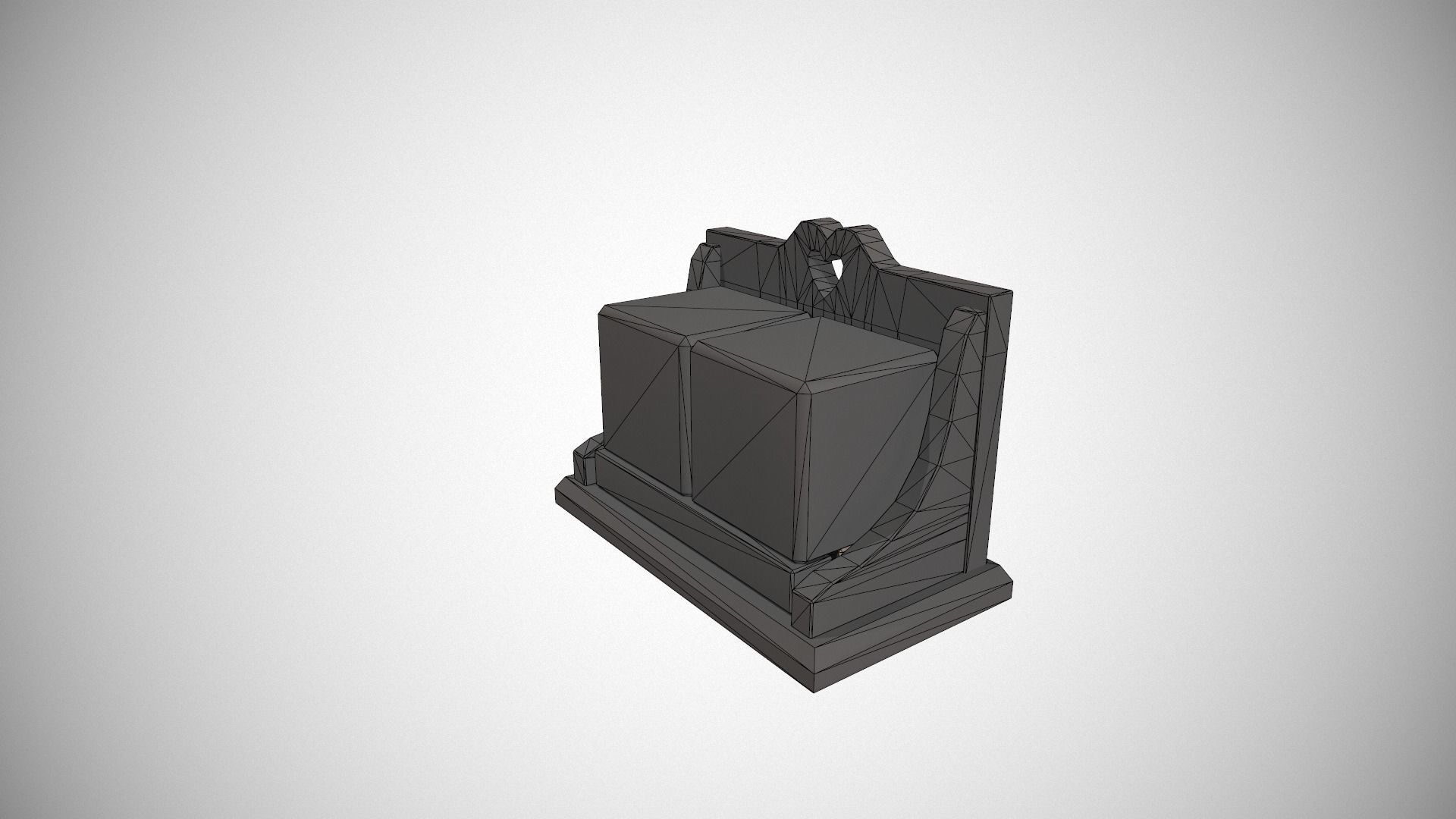 Light Blue Perpetual Wooden Block Calendar Low-poly 3D model_23