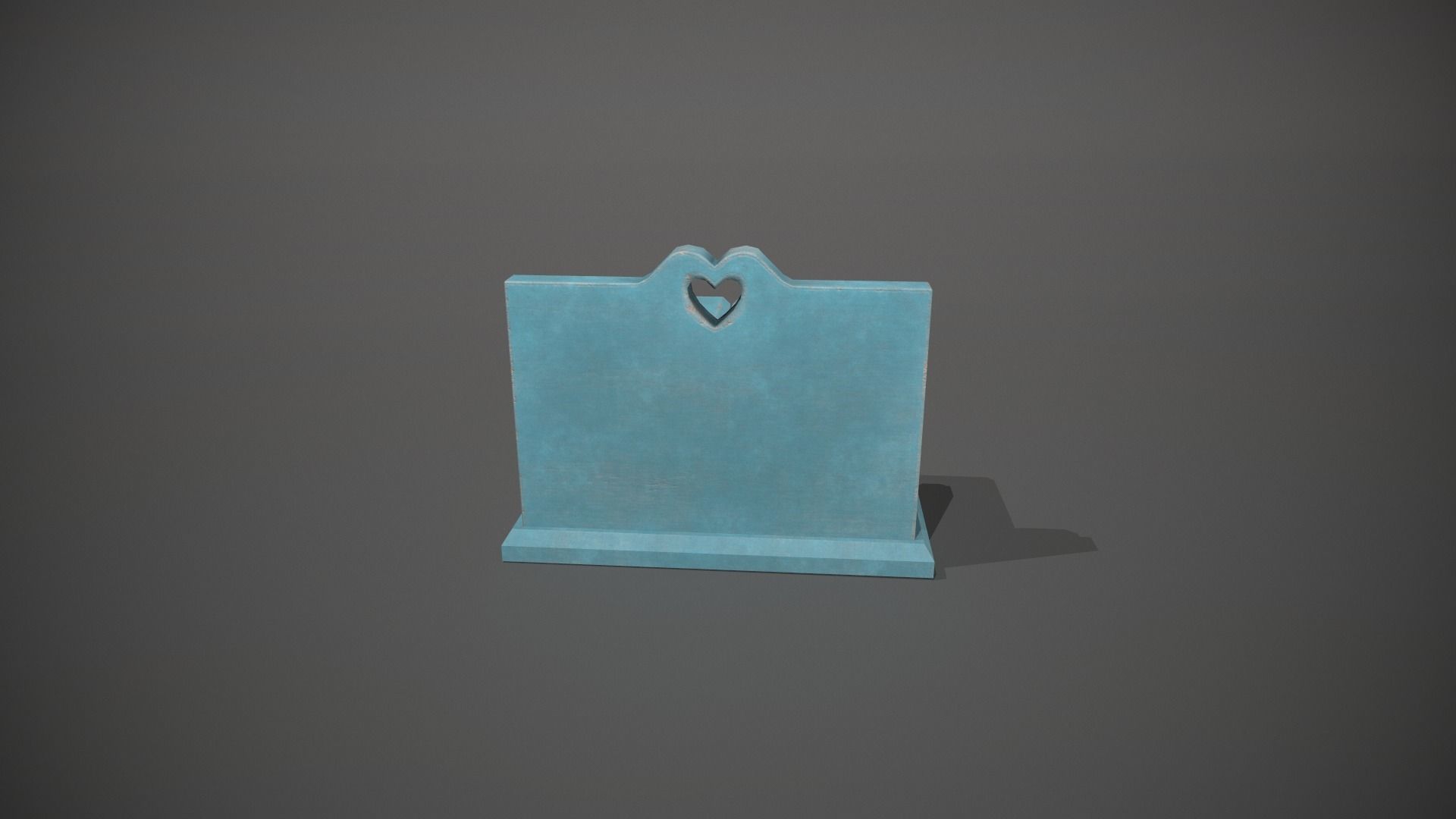Light Blue Perpetual Wooden Block Calendar Low-poly 3D model_6
