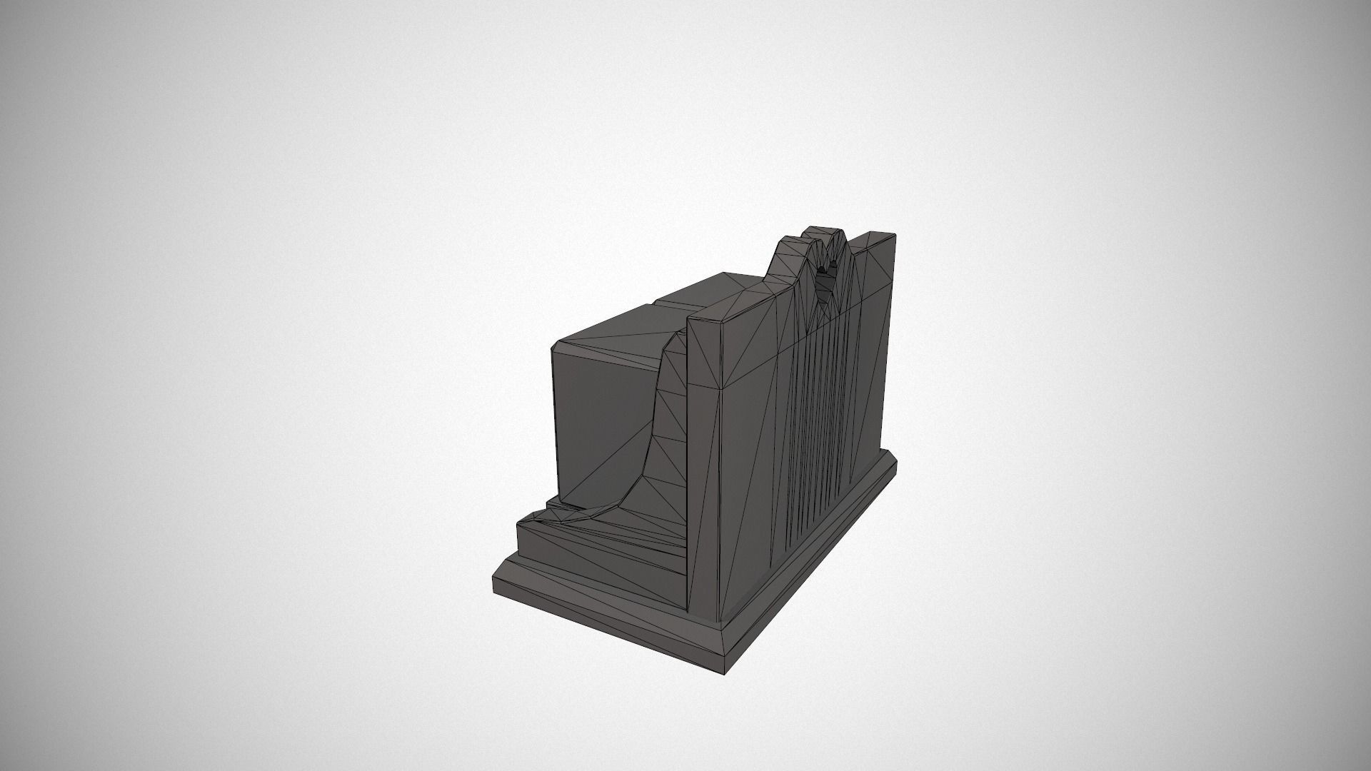 Light Blue Perpetual Wooden Block Calendar Low-poly 3D model_21