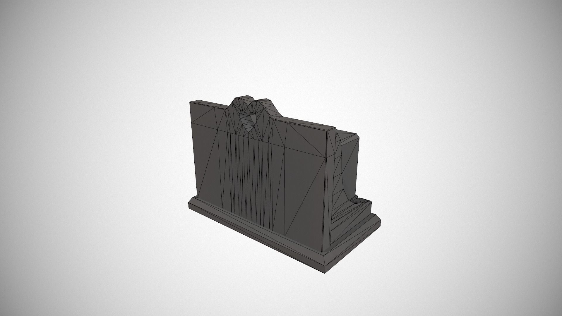 Light Blue Perpetual Wooden Block Calendar Low-poly 3D model_18