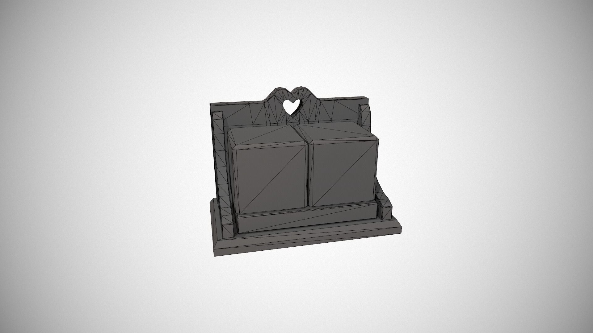 Light Blue Perpetual Wooden Block Calendar Low-poly 3D model_25