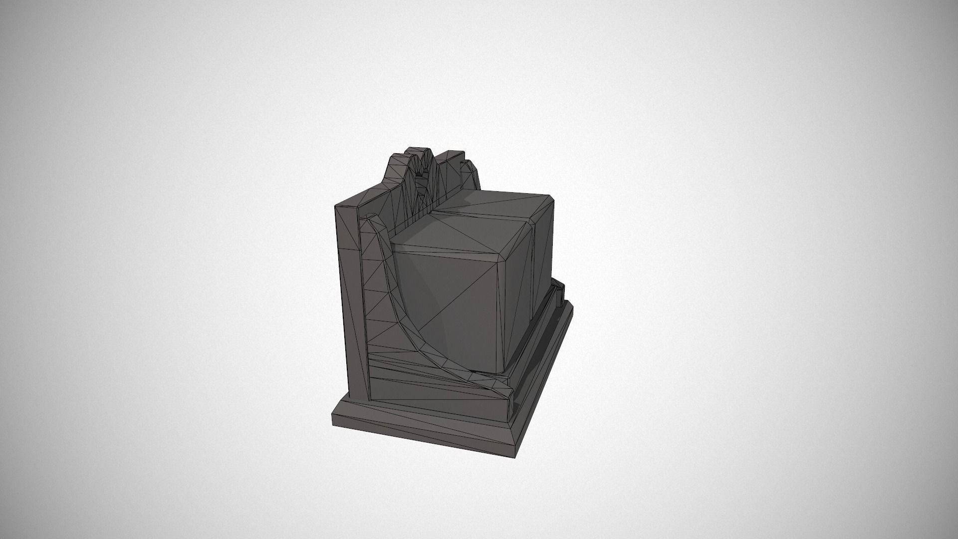 Light Blue Perpetual Wooden Block Calendar Low-poly 3D model_16