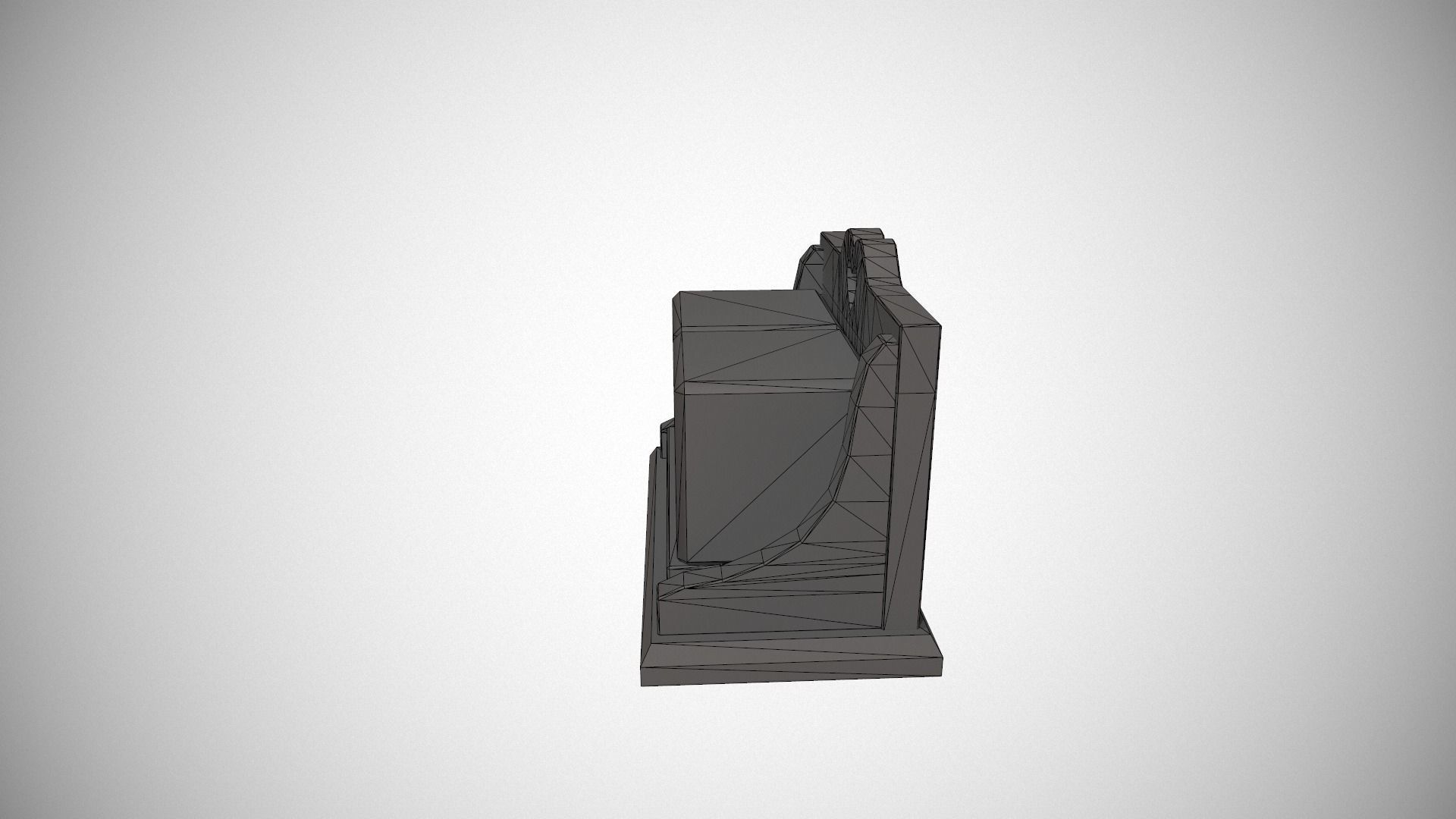 Light Blue Perpetual Wooden Block Calendar Low-poly 3D model_22