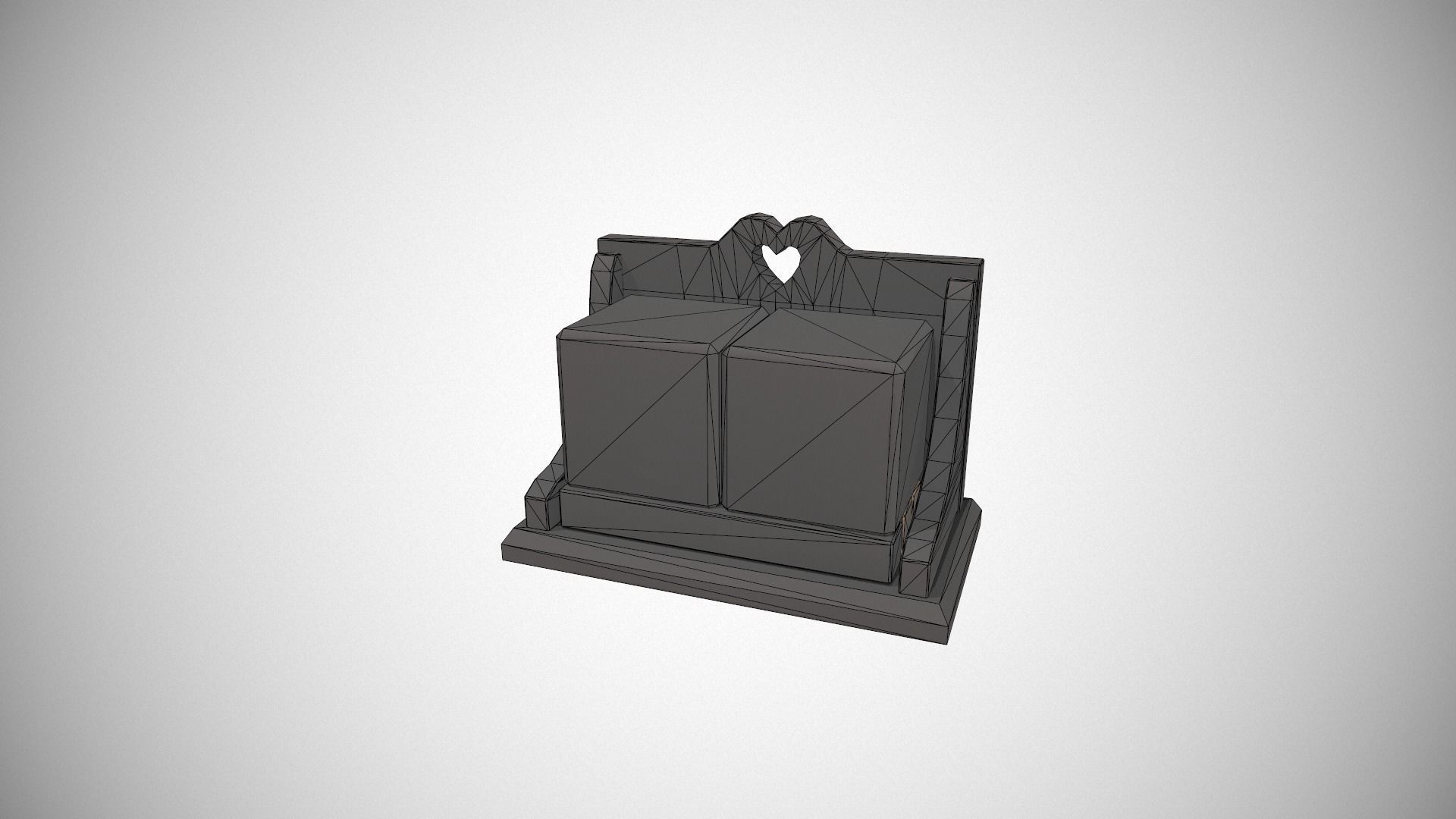 Light Blue Perpetual Wooden Block Calendar Low-poly 3D model_24