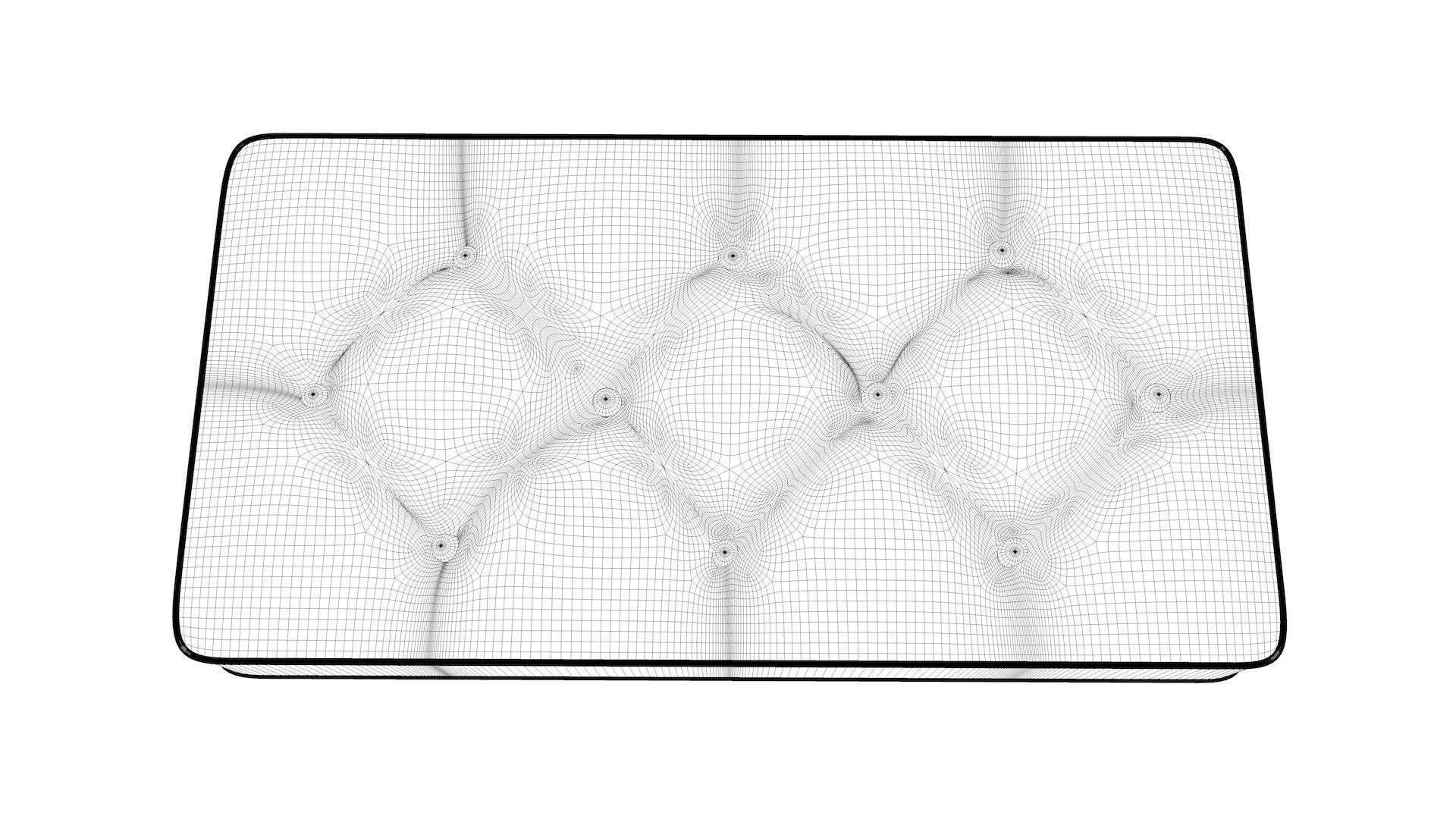 Tufted Cushion 3D model_5