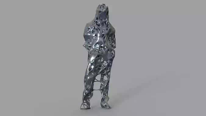 Character silver sculpture