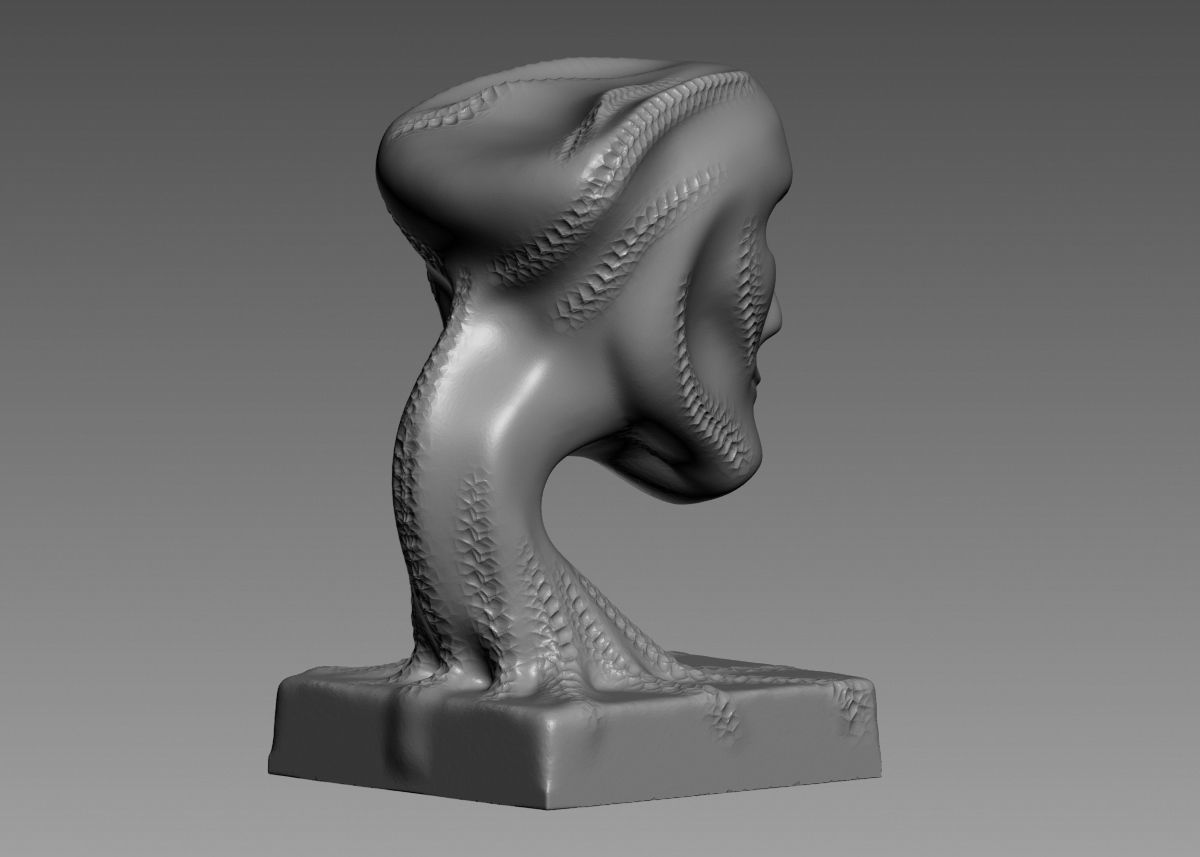 Modern concept head sculpture 3d print model 3D print model_17