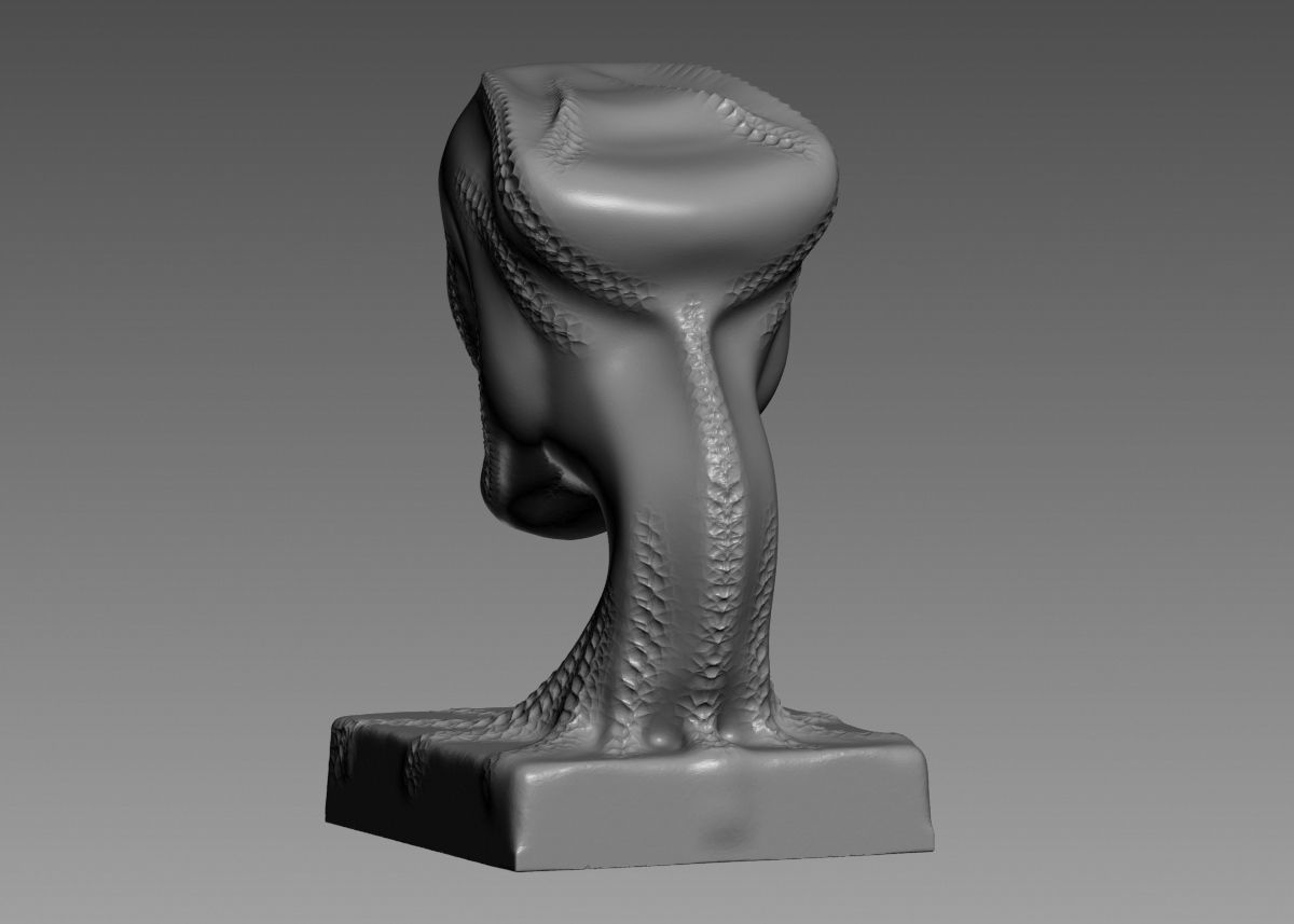 Modern concept head sculpture 3d print model 3D print model_25