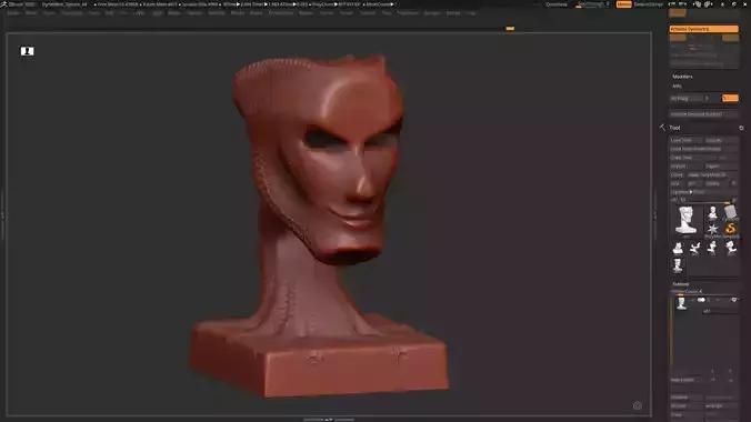Modern concept head sculpture 3d print model 3D print model
