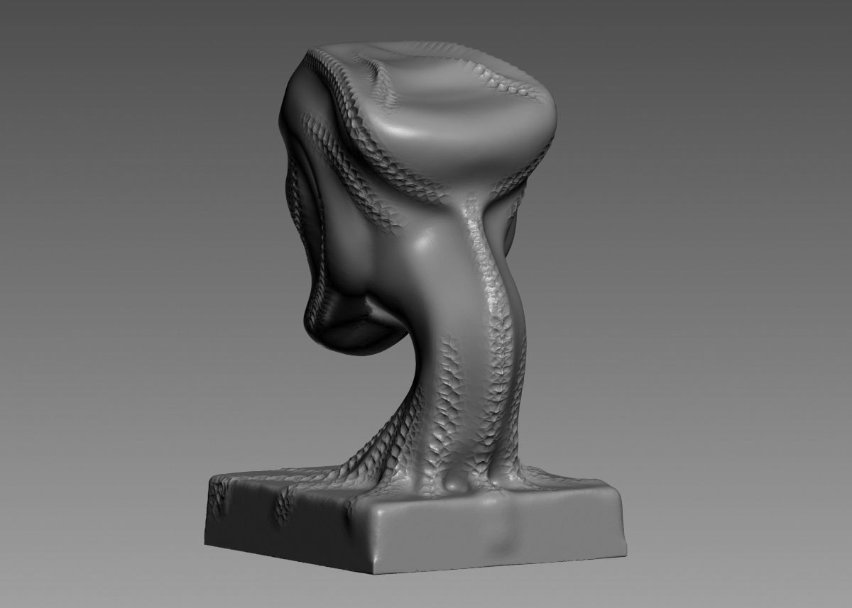Modern concept head sculpture 3d print model 3D print model_26
