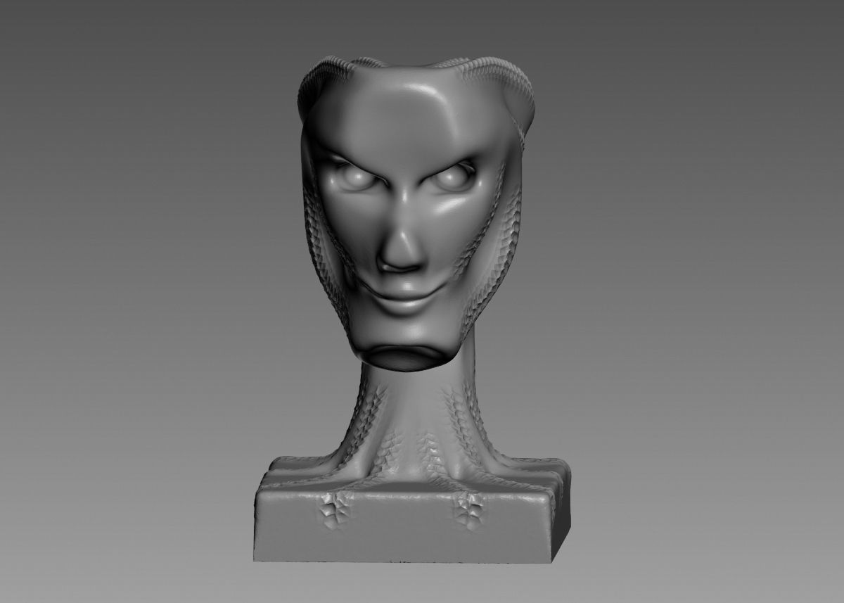 Modern concept head sculpture 3d print model 3D print model_42