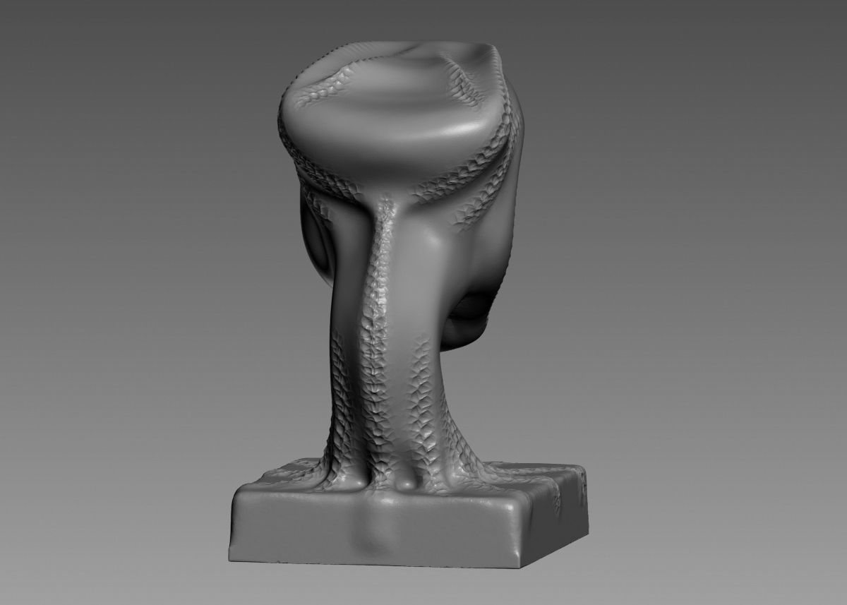 Modern concept head sculpture 3d print model 3D print model_21