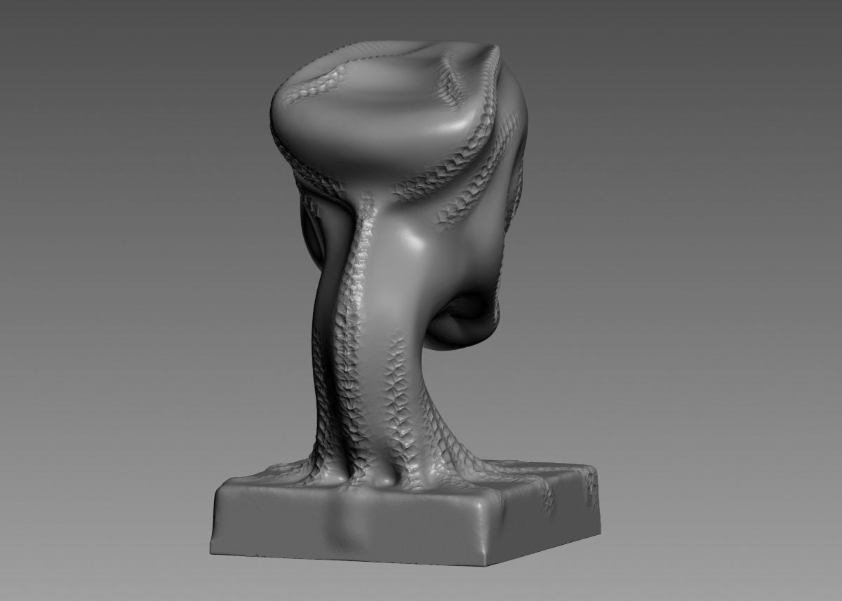 Modern concept head sculpture 3d print model 3D print model_20
