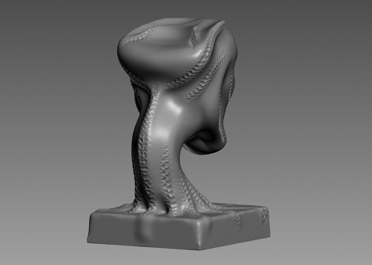 Modern concept head sculpture 3d print model 3D print model_19