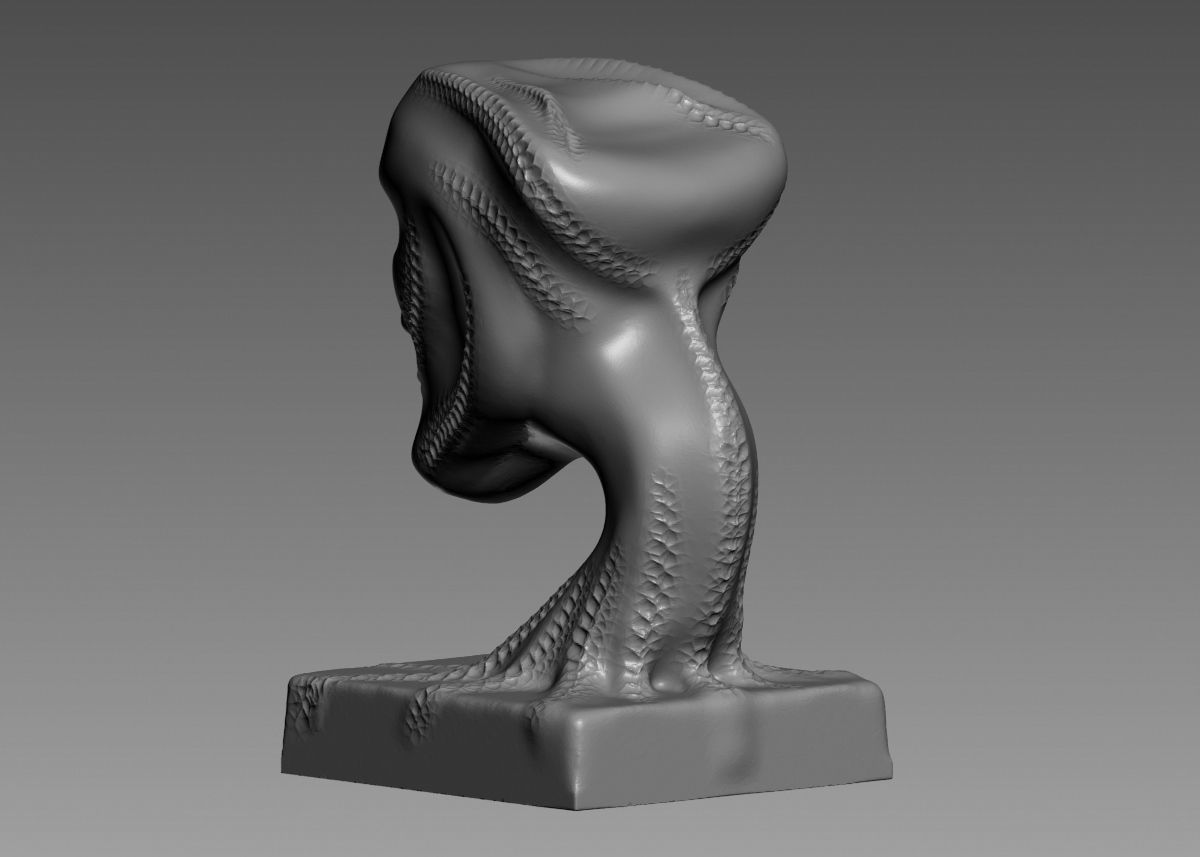 Modern concept head sculpture 3d print model 3D print model_27