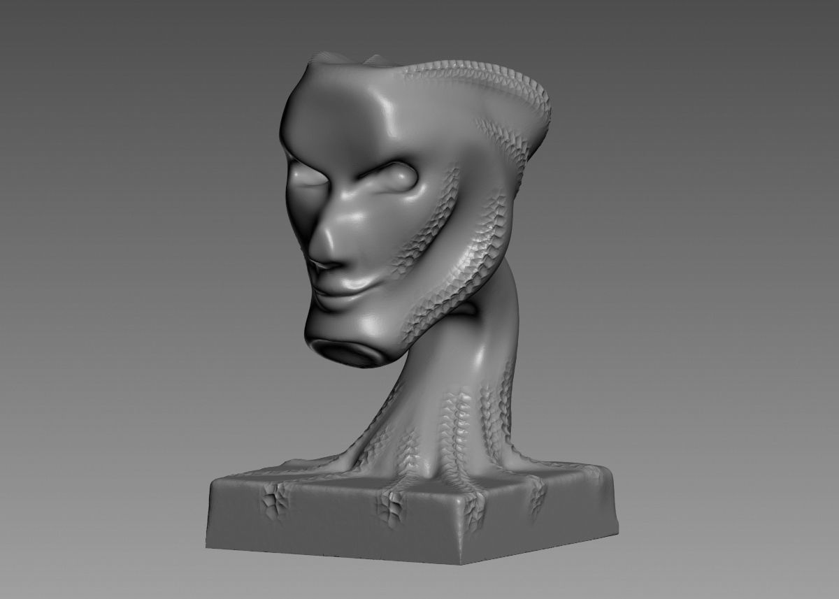 Modern concept head sculpture 3d print model 3D print model_39