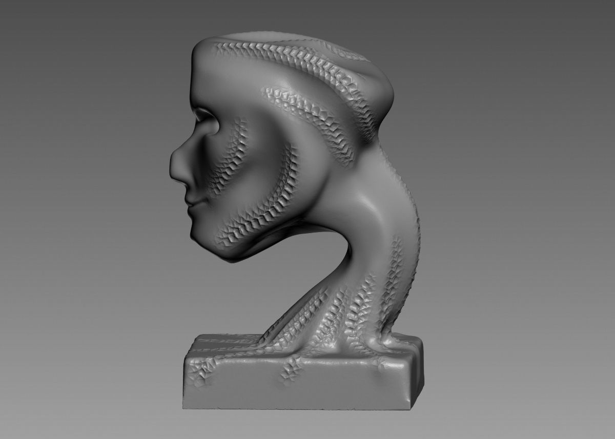 Modern concept head sculpture 3d print model 3D print model_32