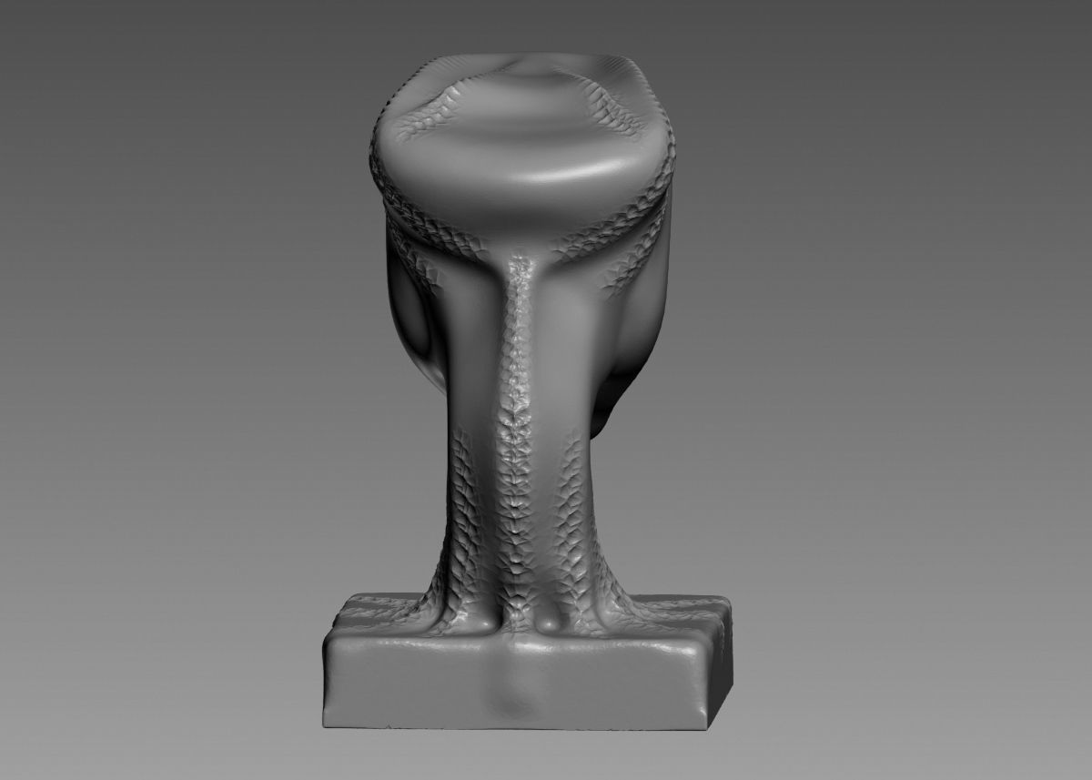 Modern concept head sculpture 3d print model 3D print model_22