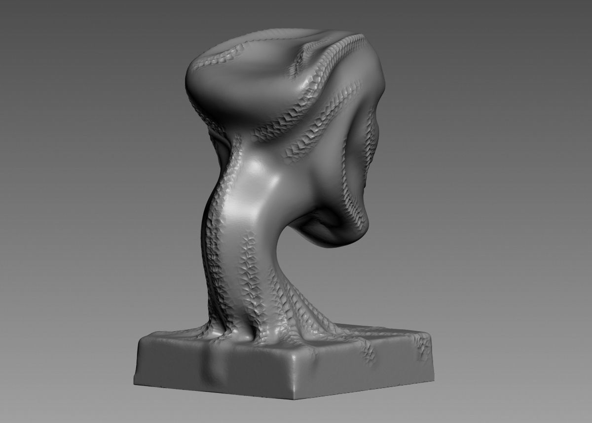Modern concept head sculpture 3d print model 3D print model_18