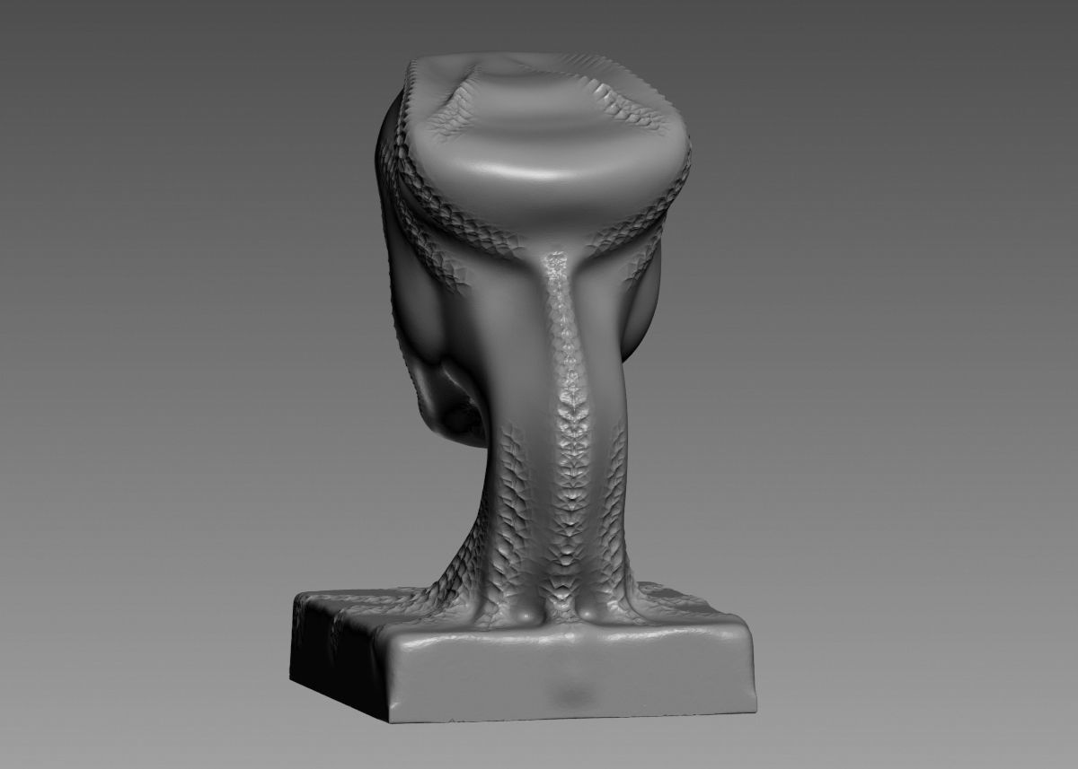 Modern concept head sculpture 3d print model 3D print model_24