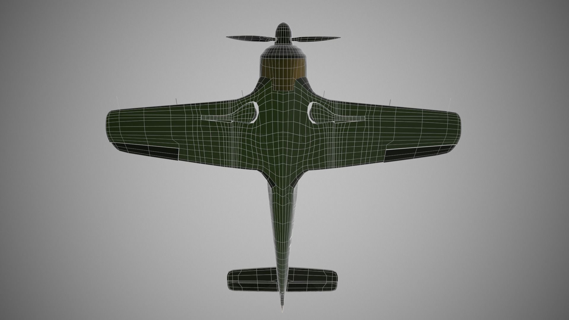 Focke Wulf Fw 190 Plane Low-poly 3D model_13