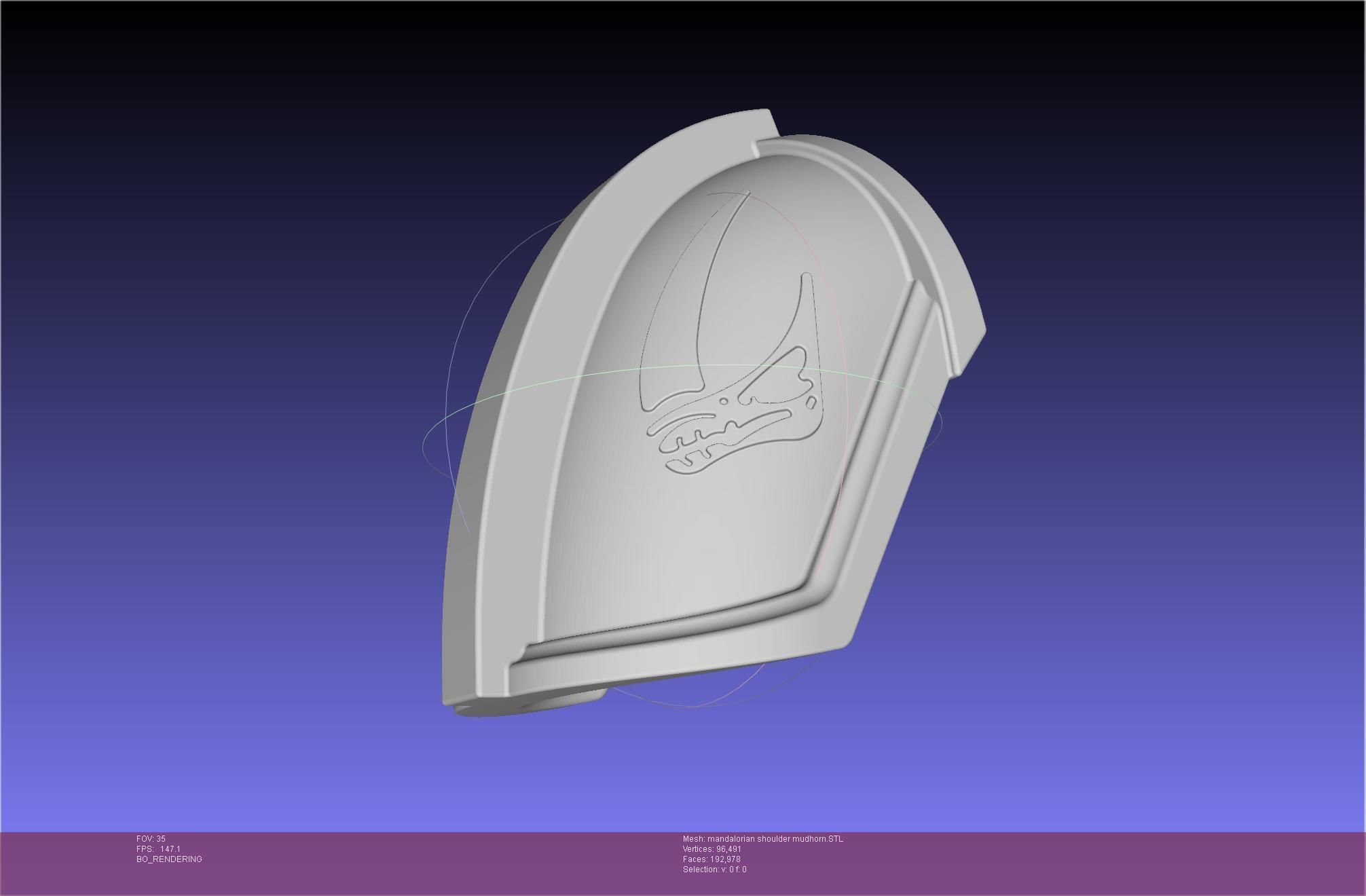 Mandalorian Beskar Shoulder Mudhorn Signet And Final Version 3D print model_99