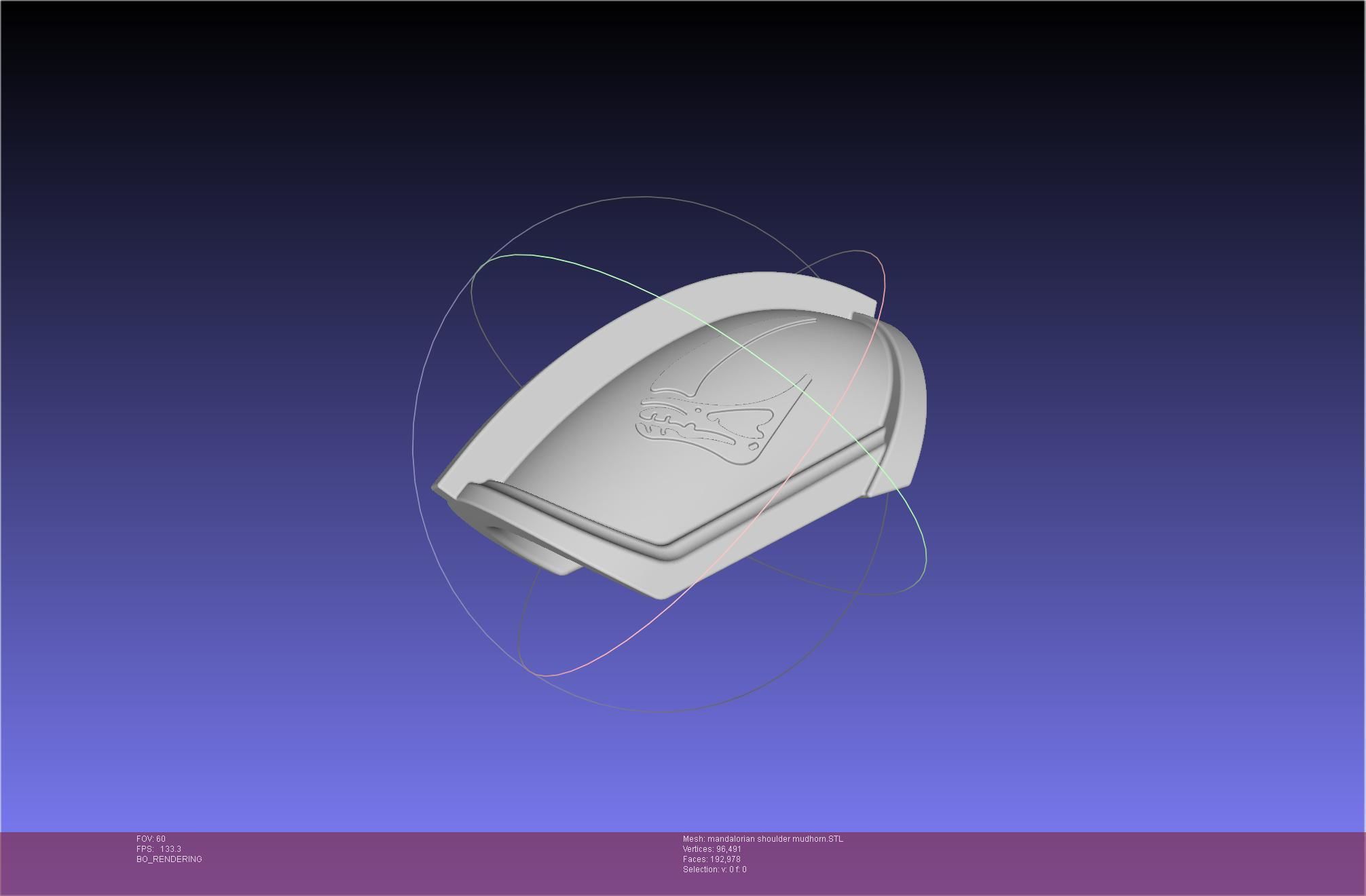Mandalorian Beskar Shoulder Mudhorn Signet And Final Version 3D print model_7