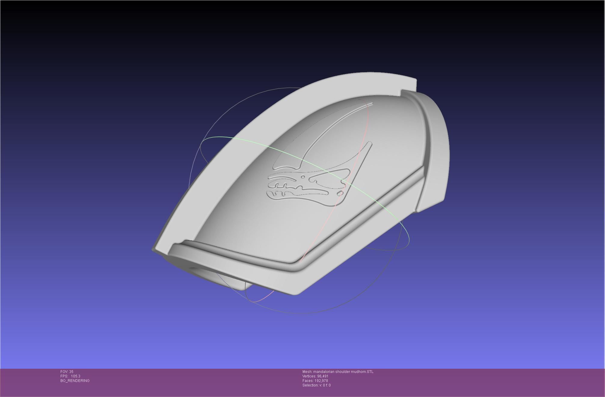Mandalorian Beskar Shoulder Mudhorn Signet And Final Version 3D print model_87