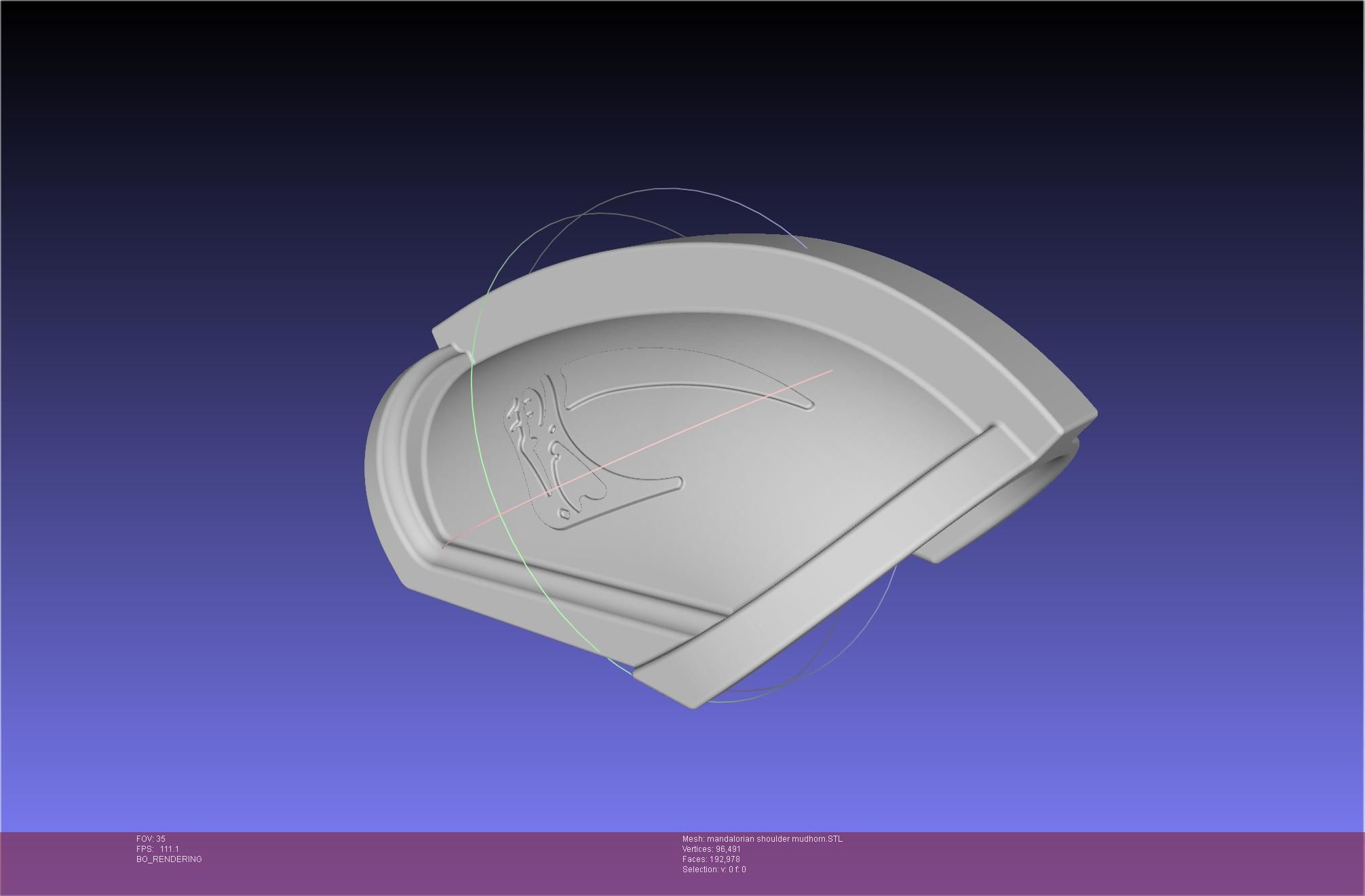 Mandalorian Beskar Shoulder Mudhorn Signet And Final Version 3D print model_90