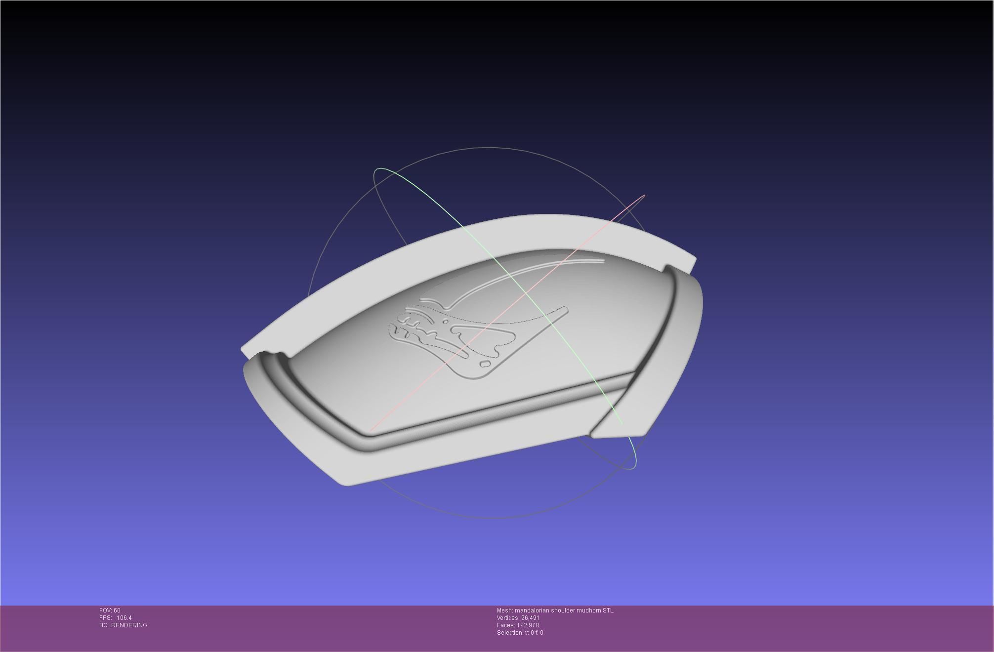 Mandalorian Beskar Shoulder Mudhorn Signet And Final Version 3D print model_135