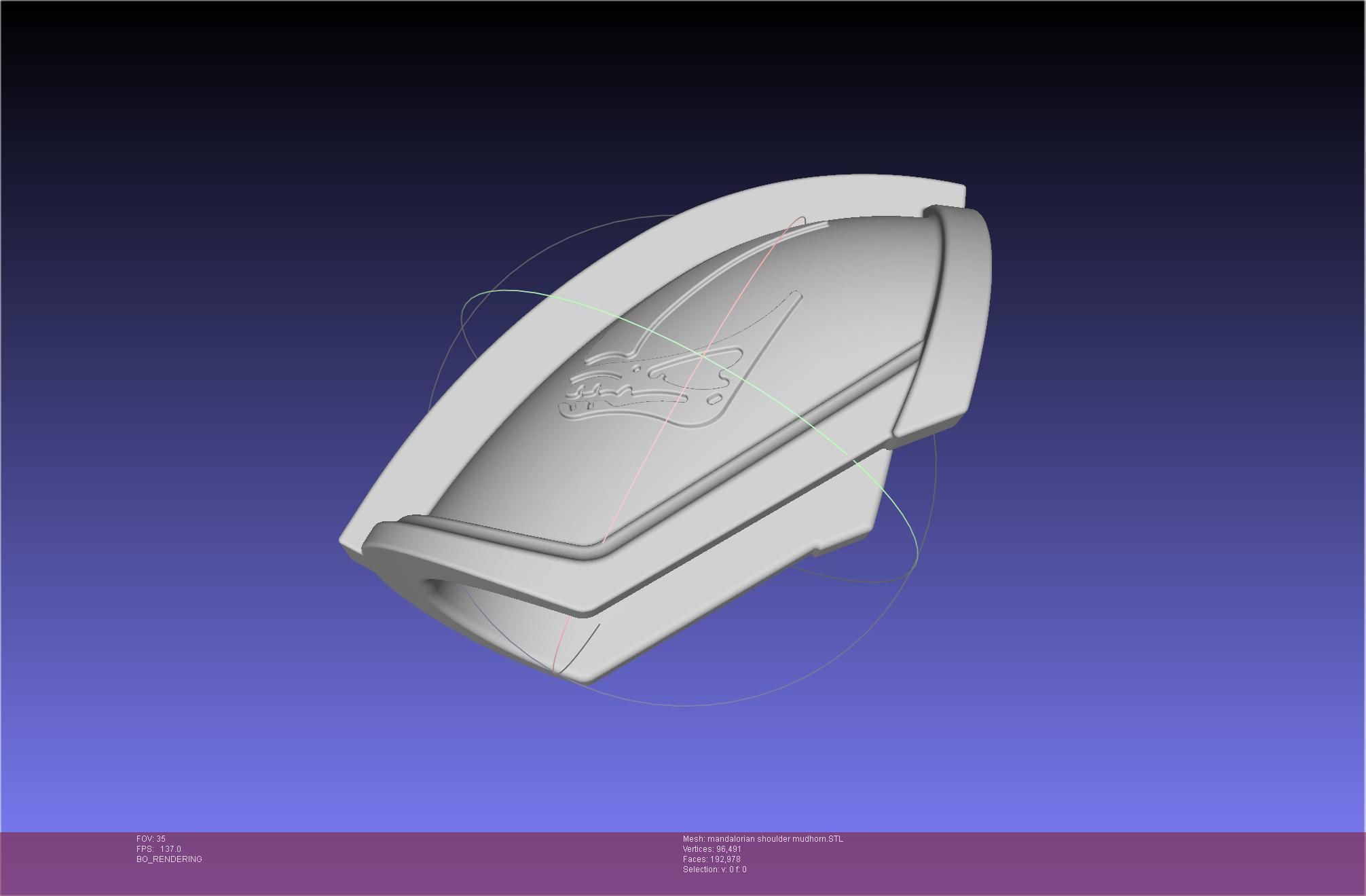 Mandalorian Beskar Shoulder Mudhorn Signet And Final Version 3D print model_91