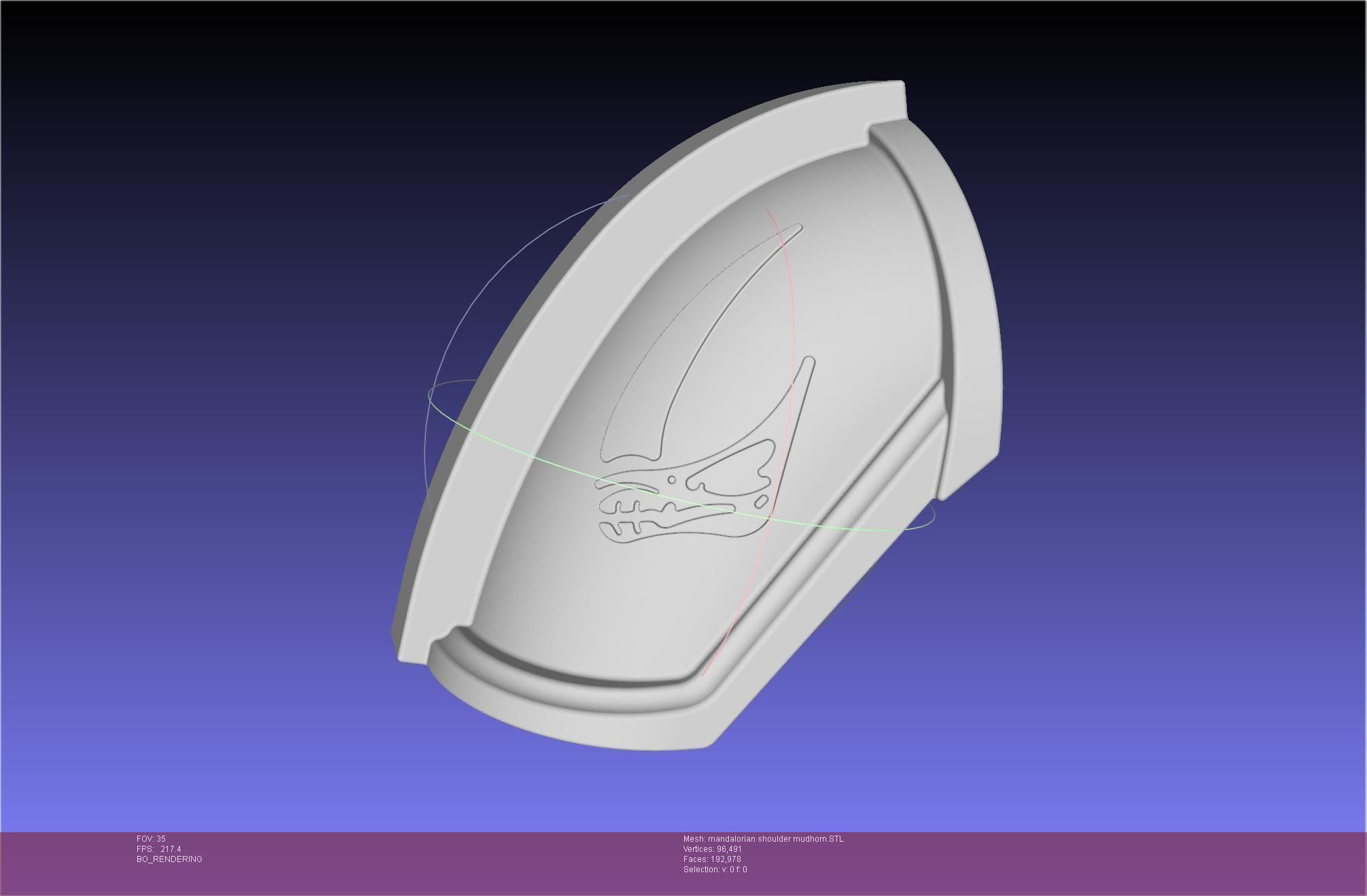 Mandalorian Beskar Shoulder Mudhorn Signet And Final Version 3D print model_98