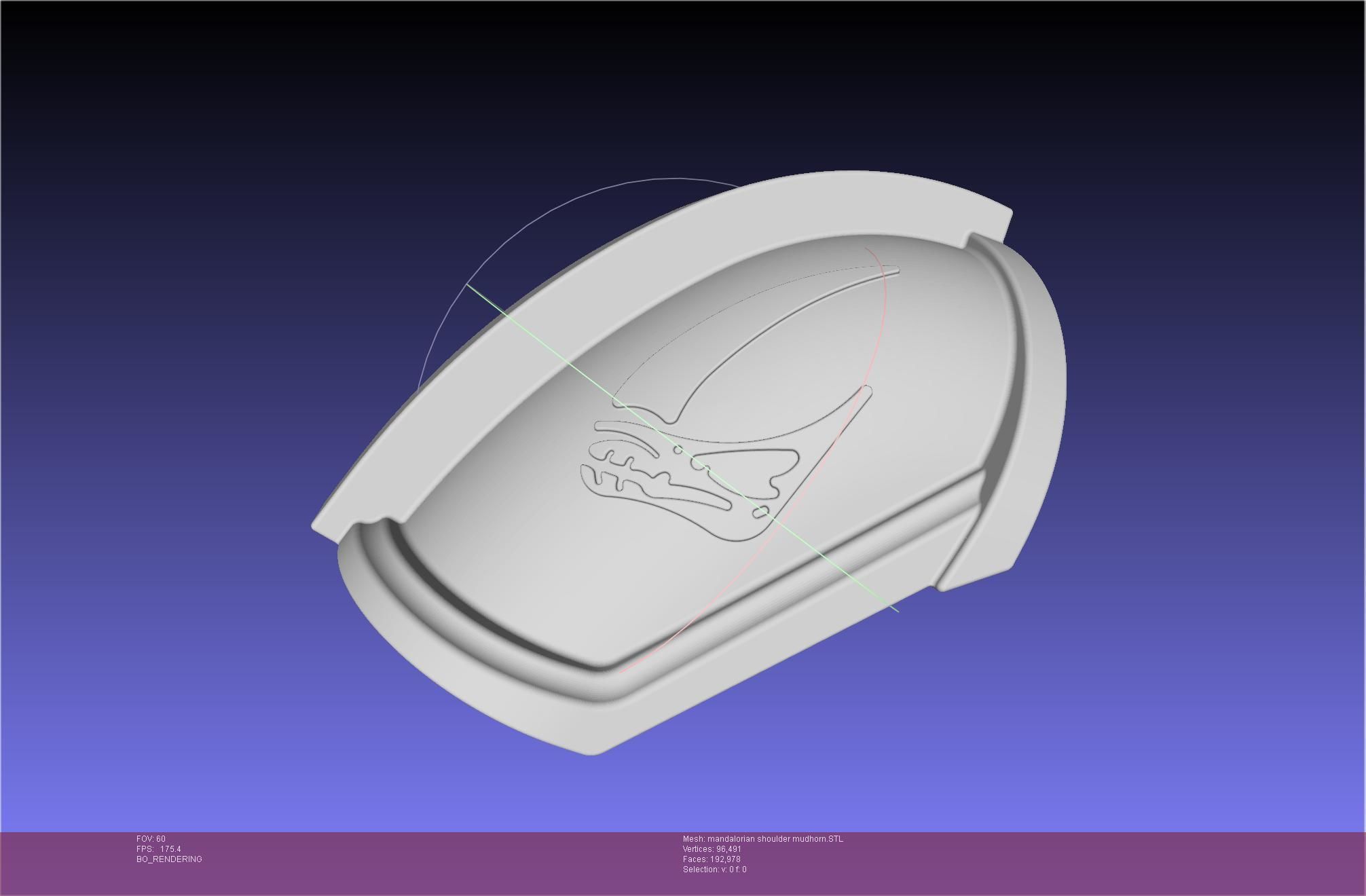 Mandalorian Beskar Shoulder Mudhorn Signet And Final Version 3D print model_2