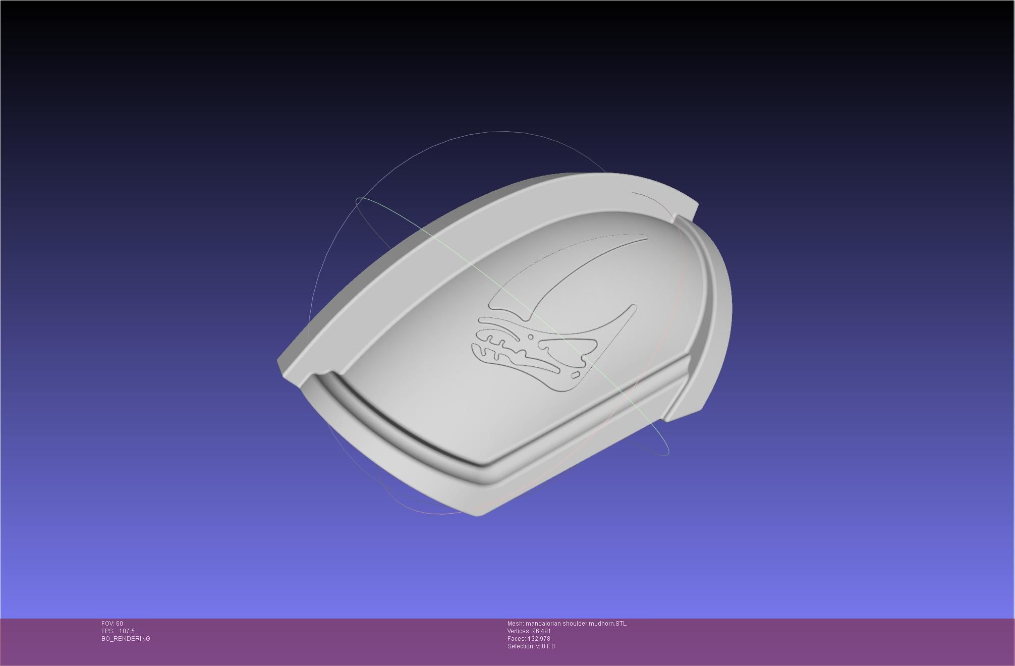 Mandalorian Beskar Shoulder Mudhorn Signet And Final Version 3D print model_4
