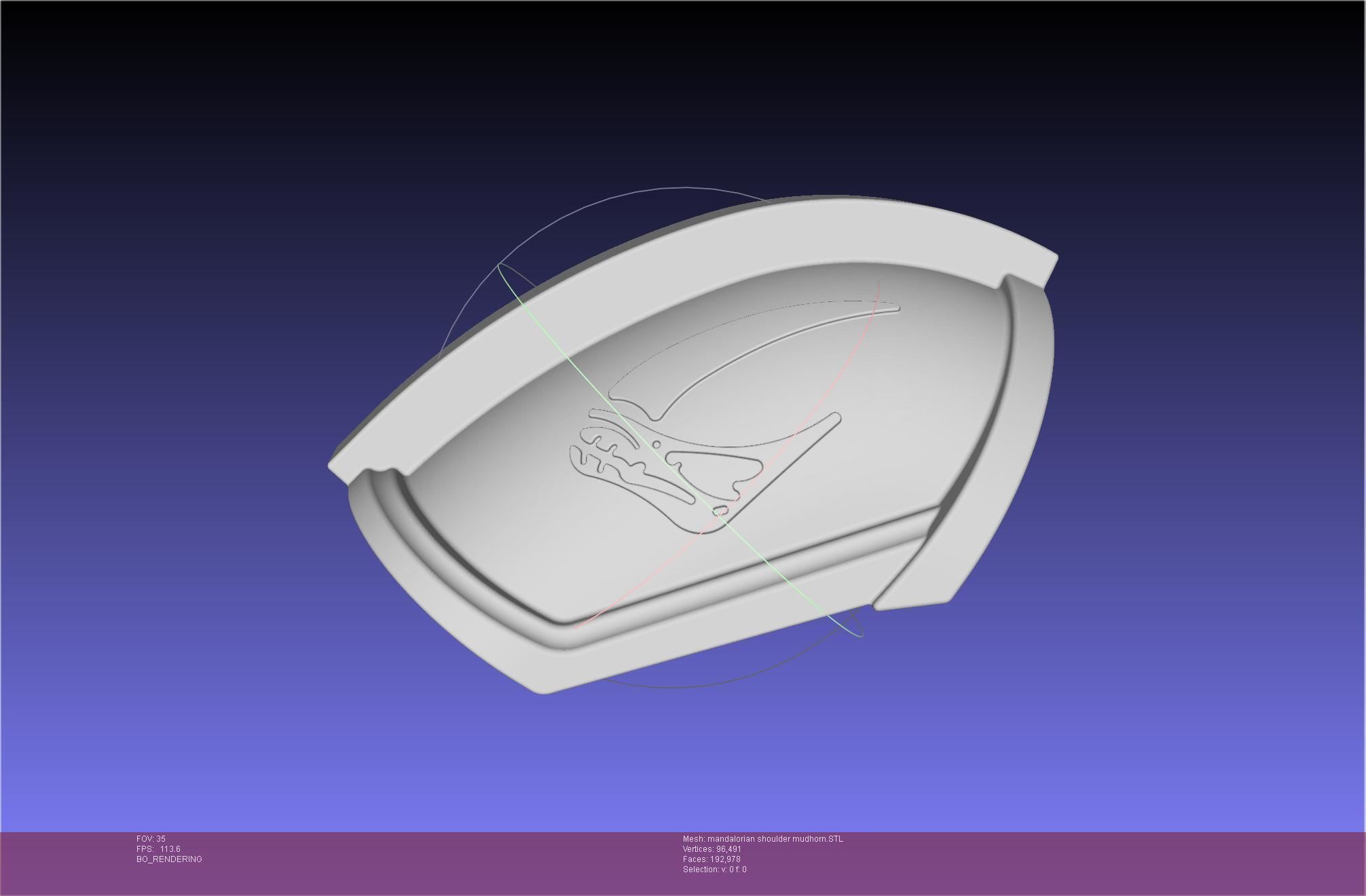 Mandalorian Beskar Shoulder Mudhorn Signet And Final Version 3D print model_80