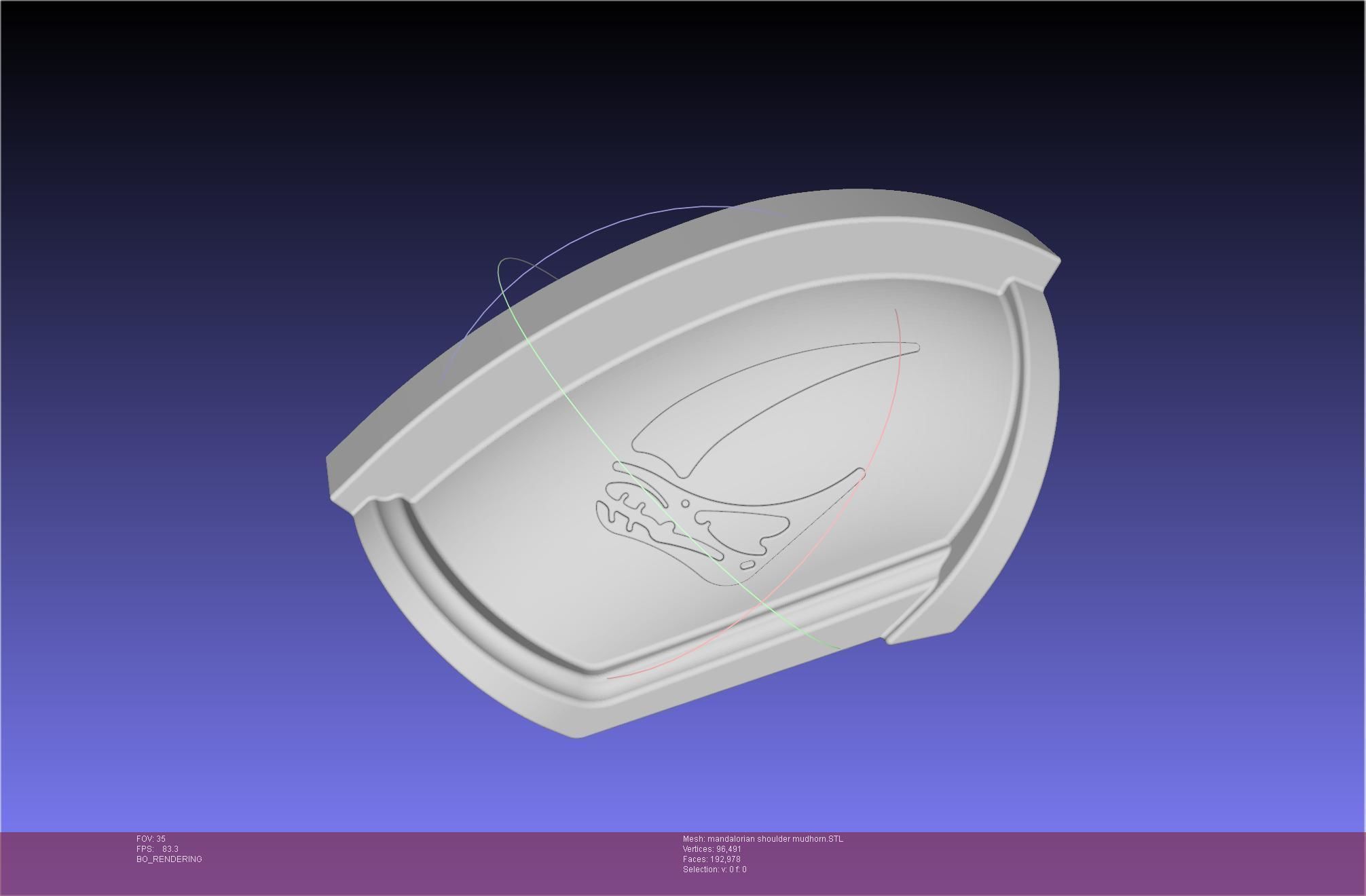 Mandalorian Beskar Shoulder Mudhorn Signet And Final Version 3D print model_85