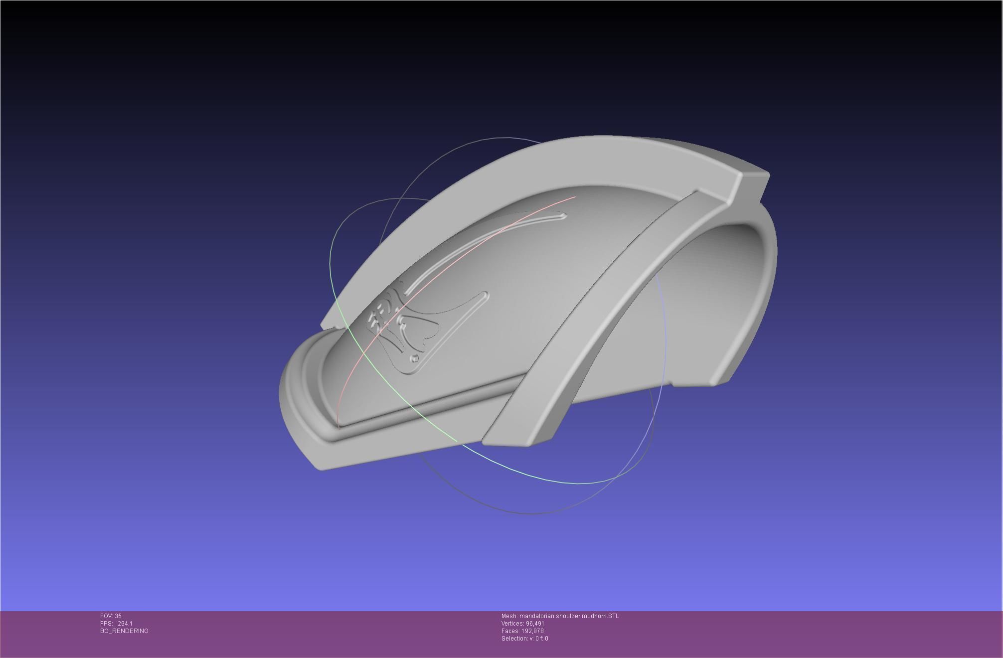 Mandalorian Beskar Shoulder Mudhorn Signet And Final Version 3D print model_95